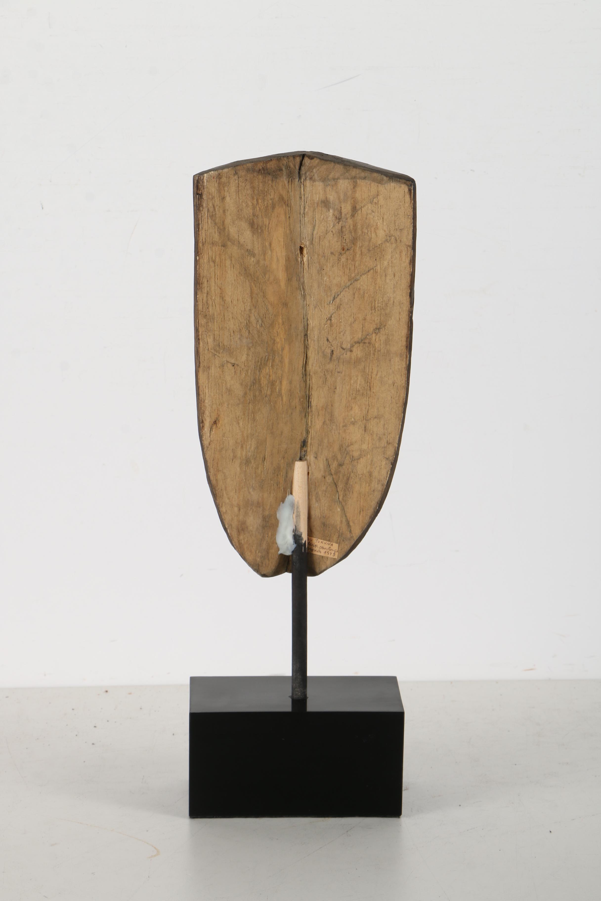 Fijian-Inspired Carved Wooden Mask