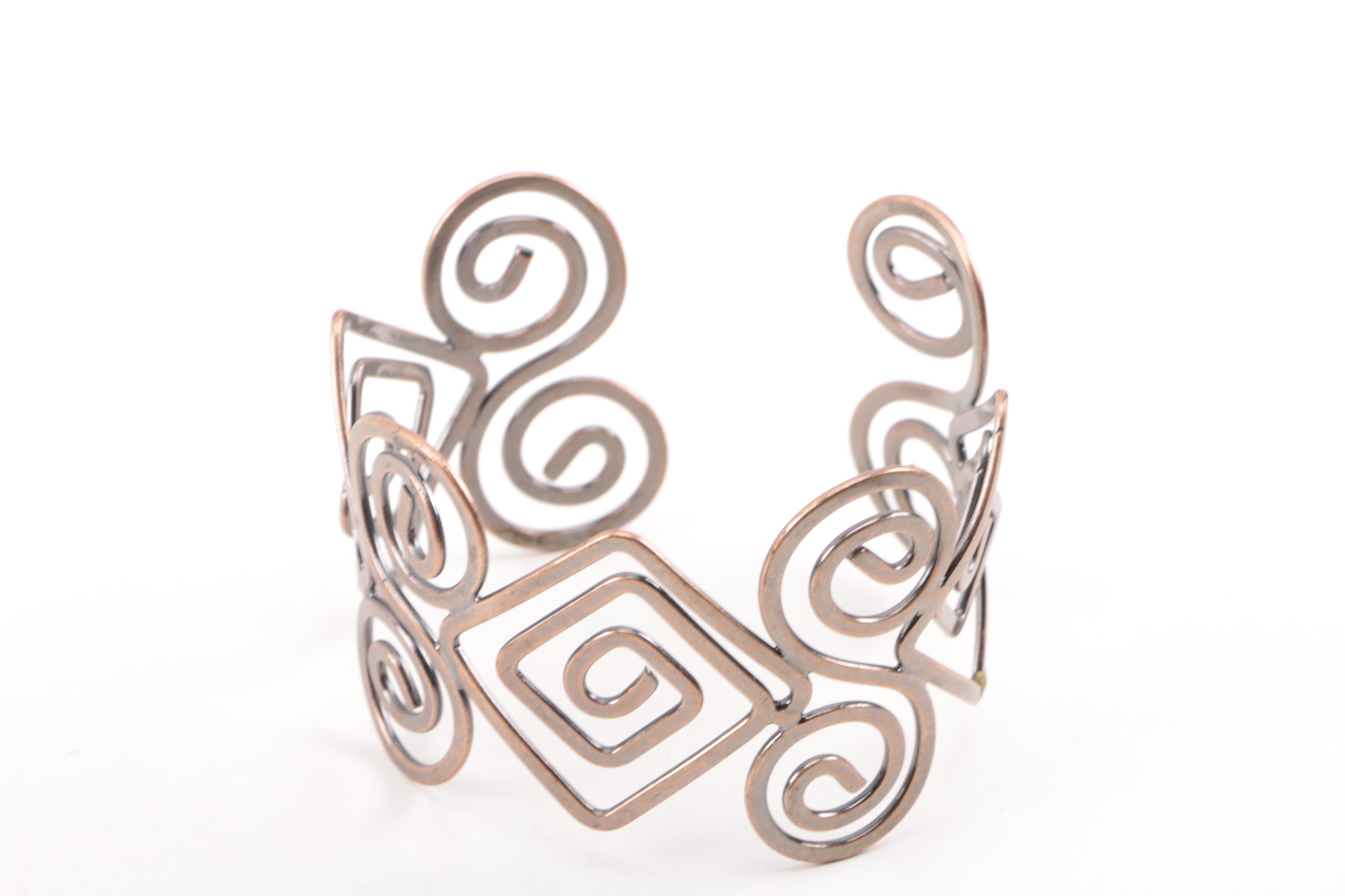 Assorted Copper and Gold Tone Jewelry