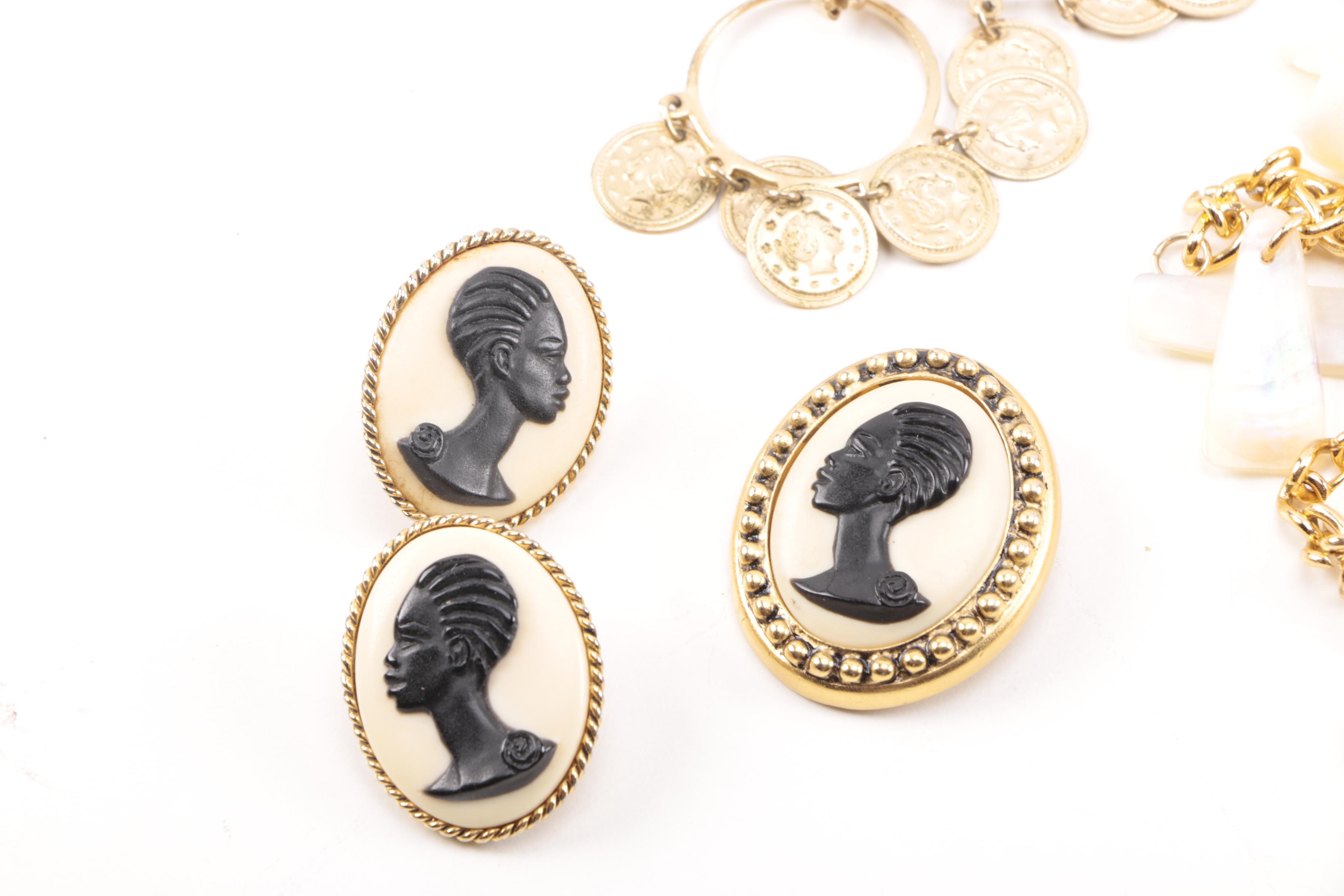 Assorted Gold Tone Jewelry Including Coreen Simpson