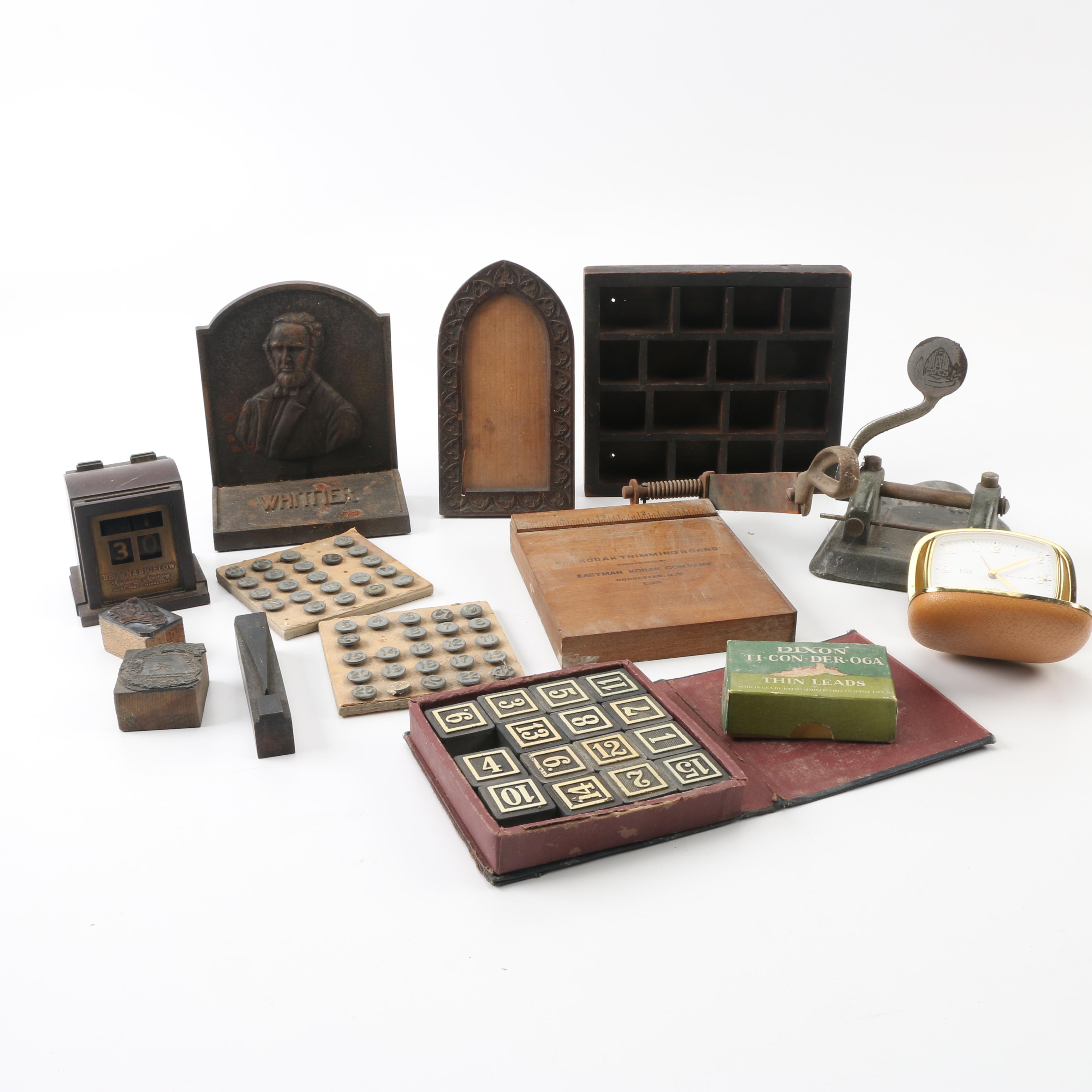 Assorted Vintage and Antique Desk Accessories