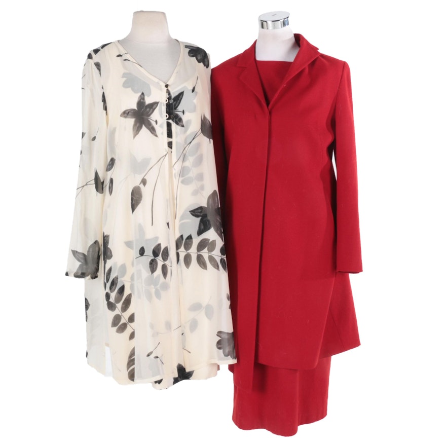 Dana Buchman Silk and Anne Klein Wool Dress Suits