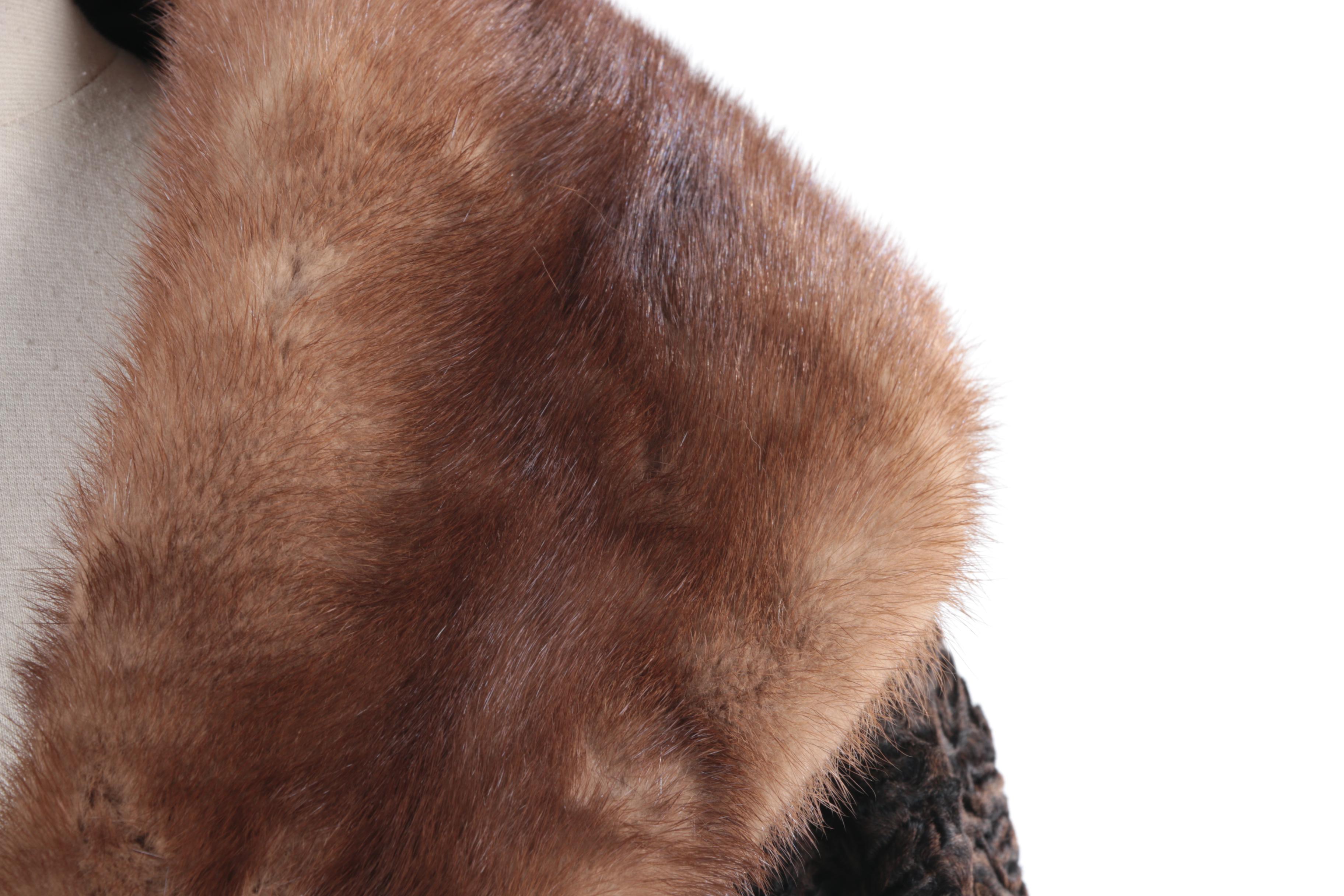 J.C. Kramer Persian Lamb Coat with Mink collar