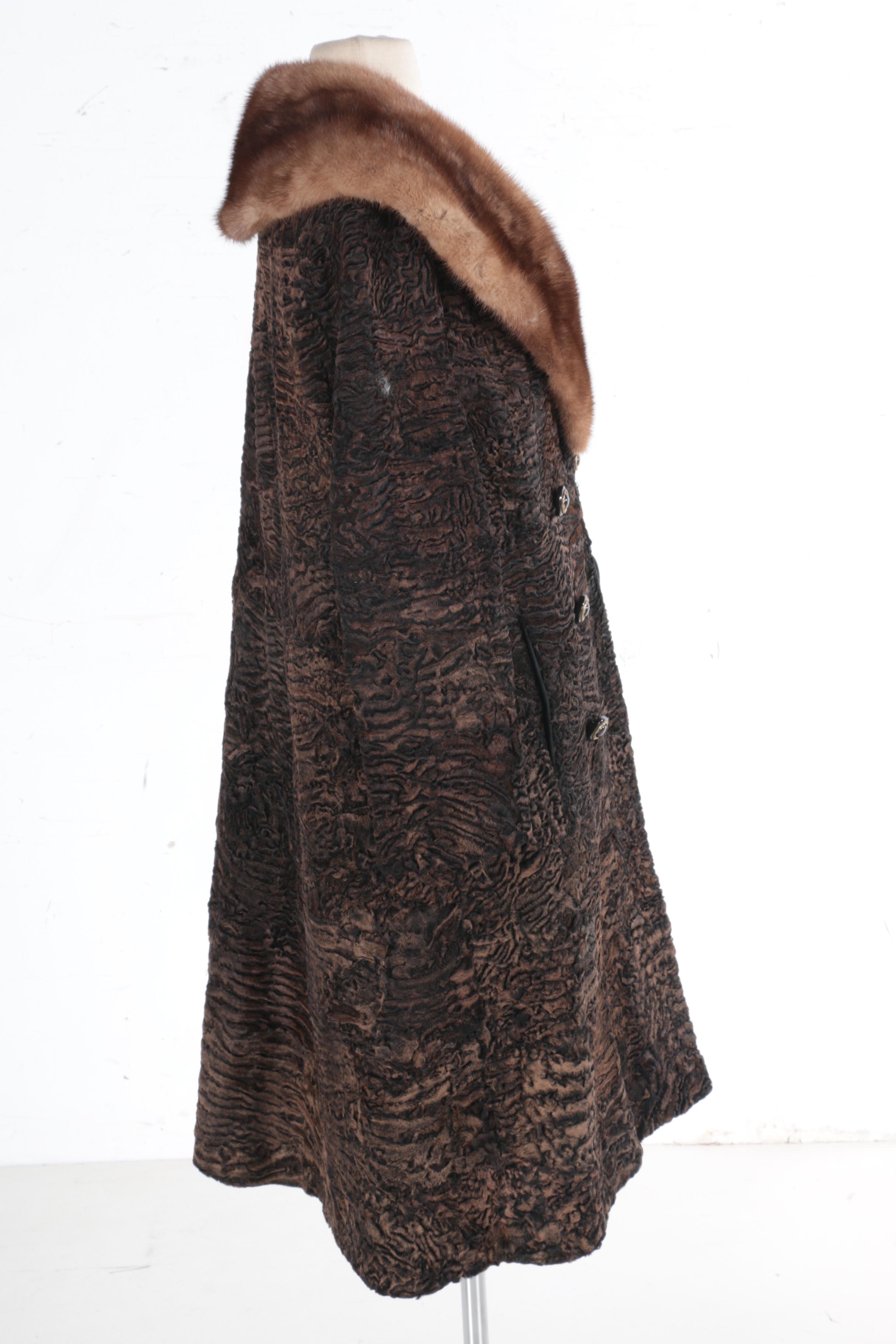 J.C. Kramer Persian Lamb Coat with Mink collar