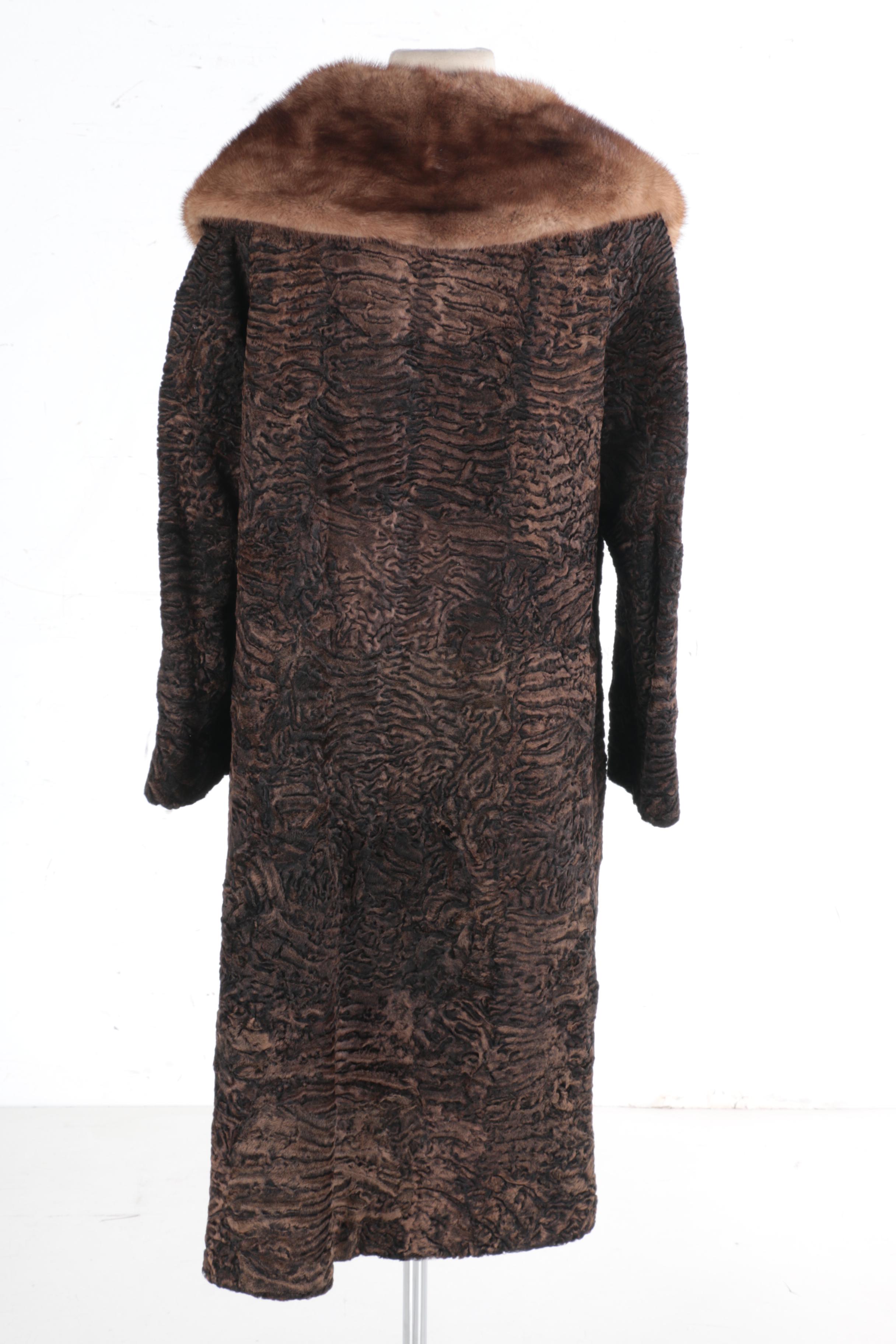 J.C. Kramer Persian Lamb Coat with Mink collar