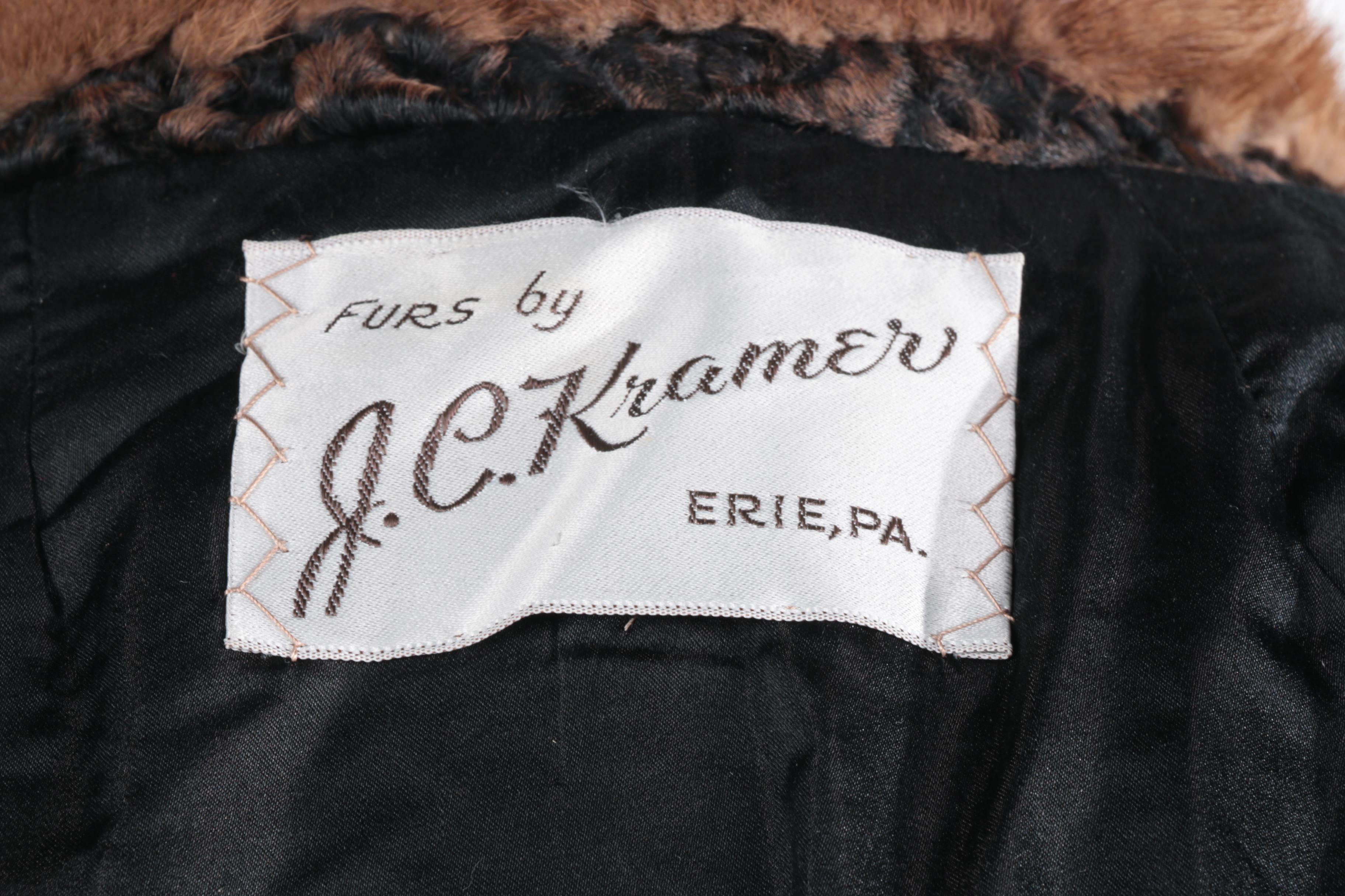J.C. Kramer Persian Lamb Coat with Mink collar