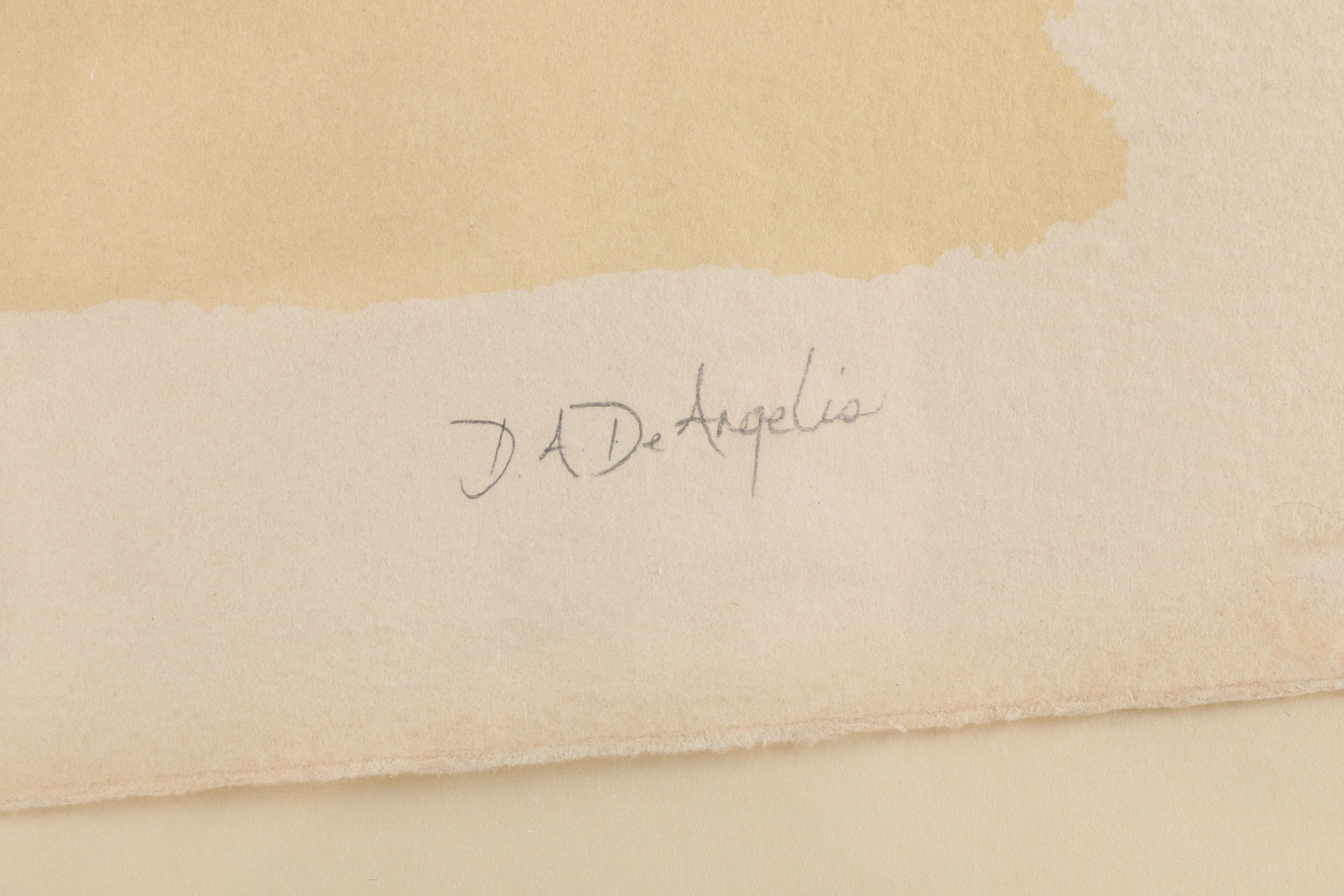 D. A. DeAngelico Color Lithograph on Heavyweight Paper "Lines & More"