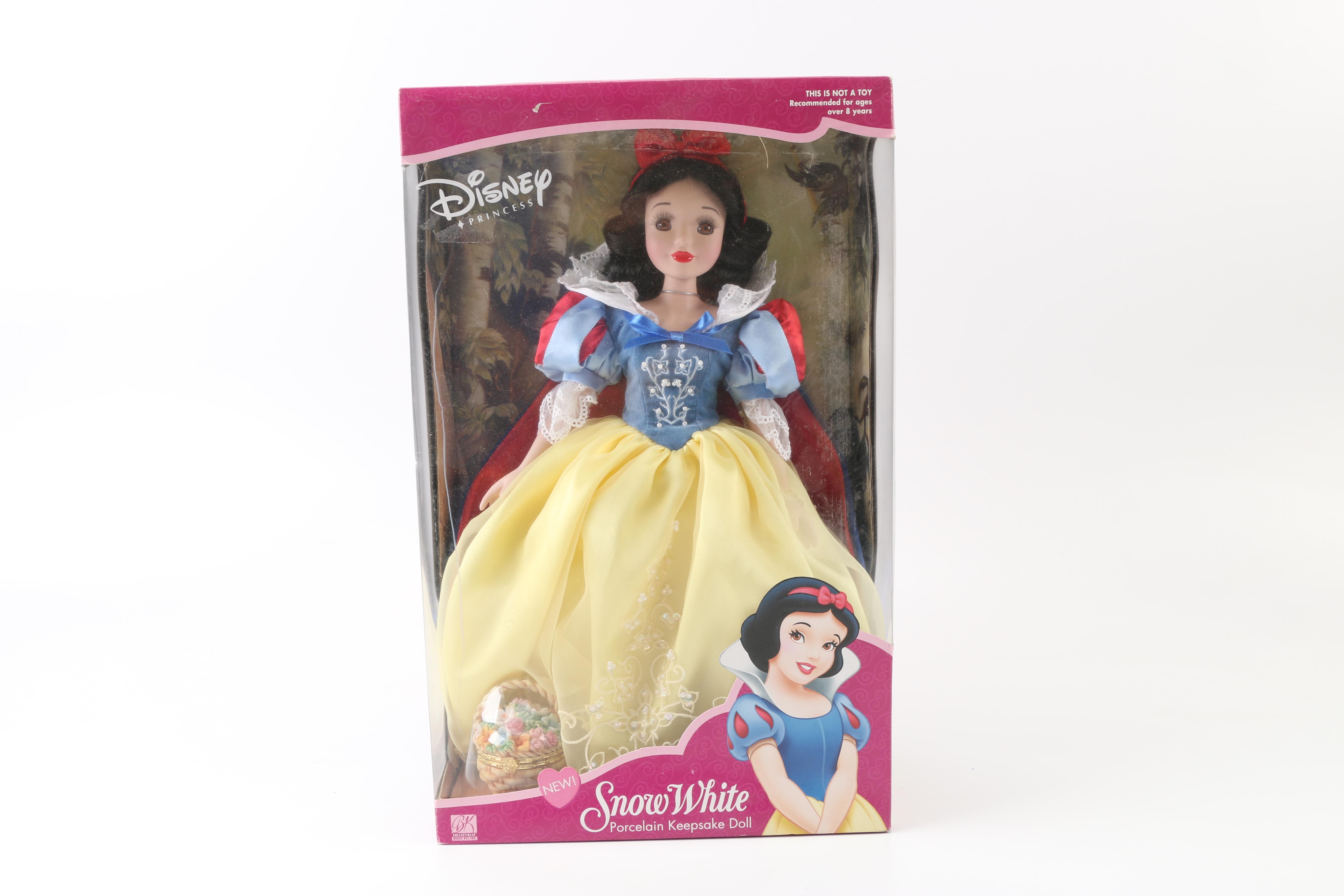 Three Disney Princess Dolls in Boxes