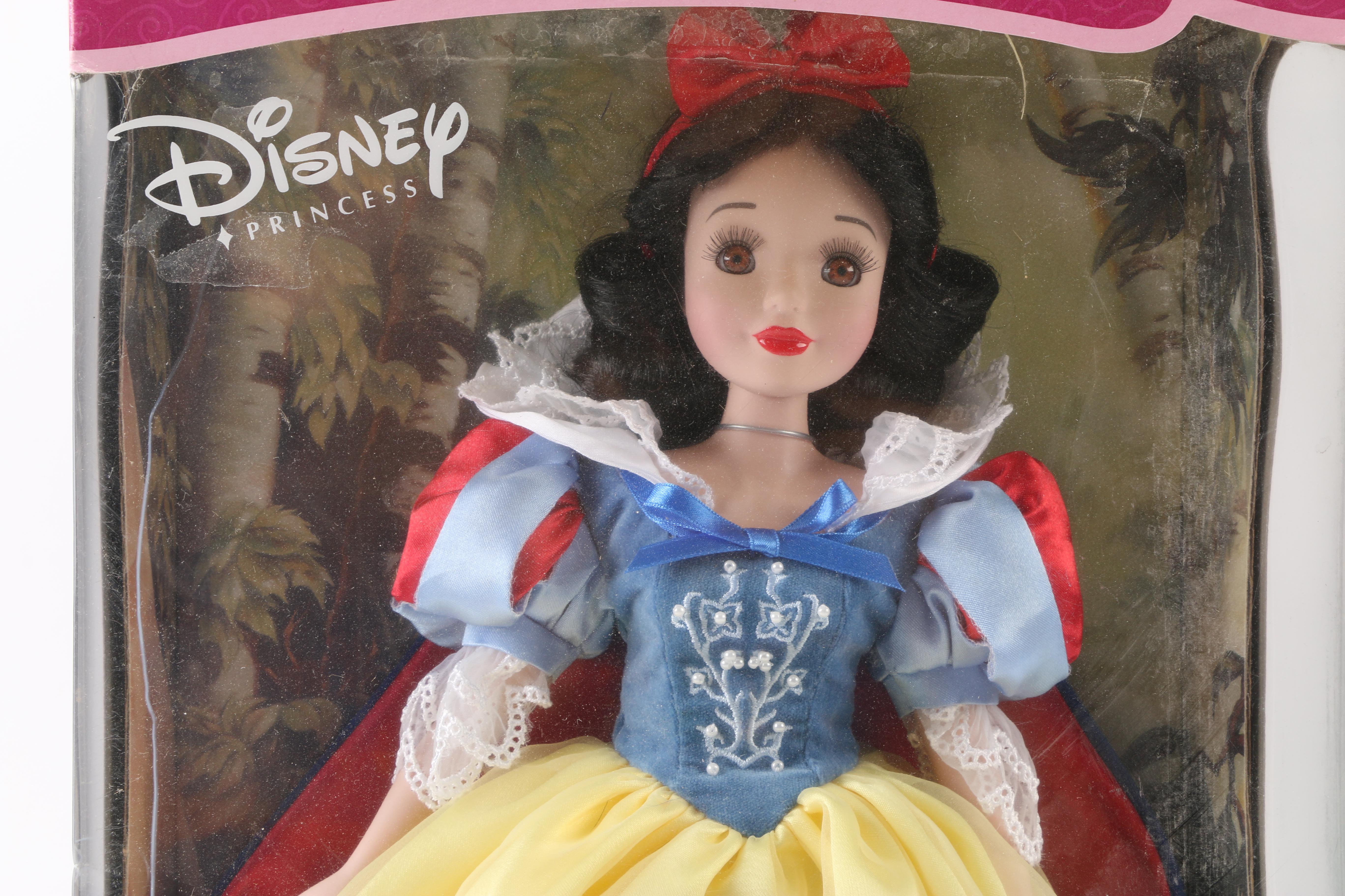 Three Disney Princess Dolls in Boxes