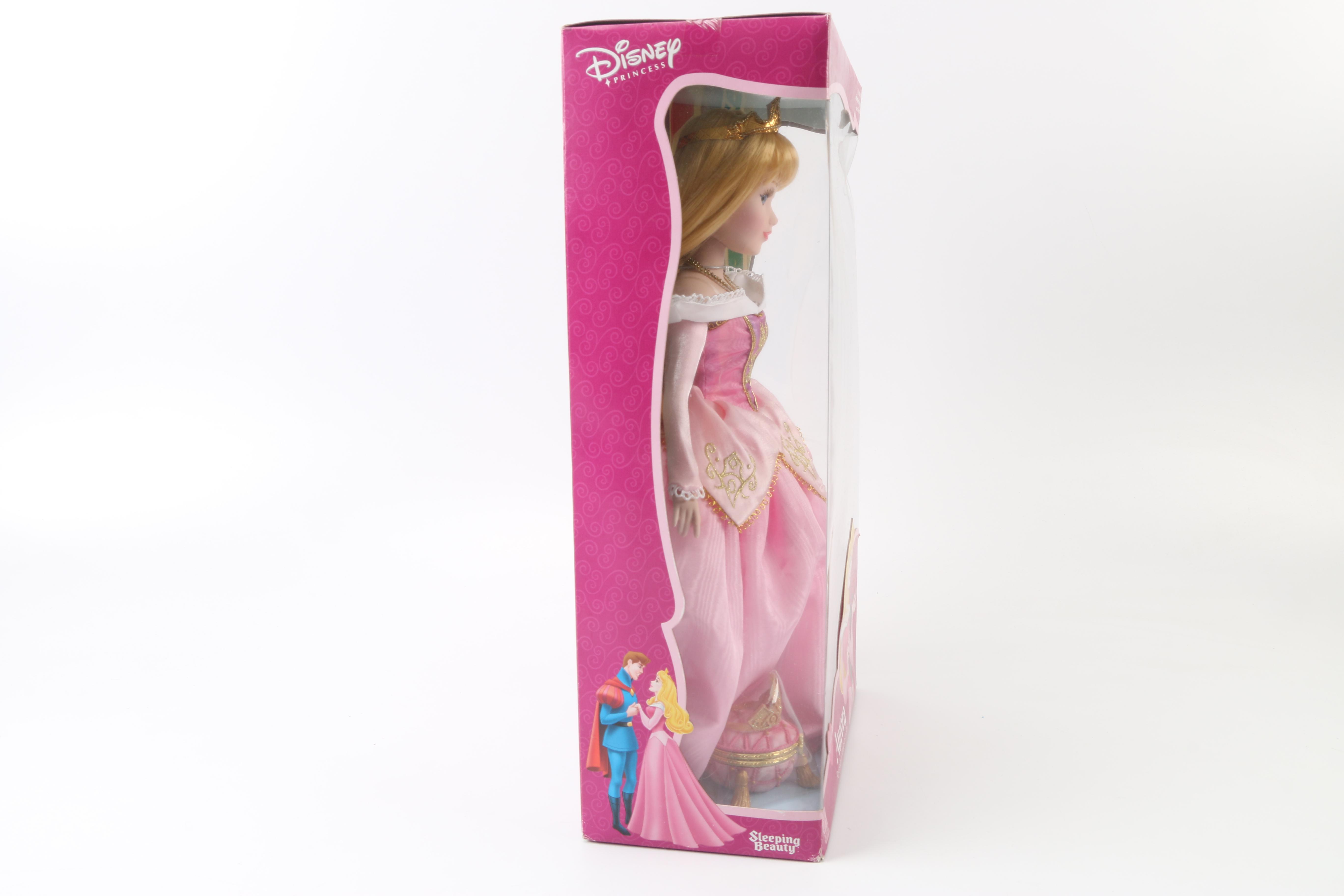 Three Disney Princess Dolls in Boxes