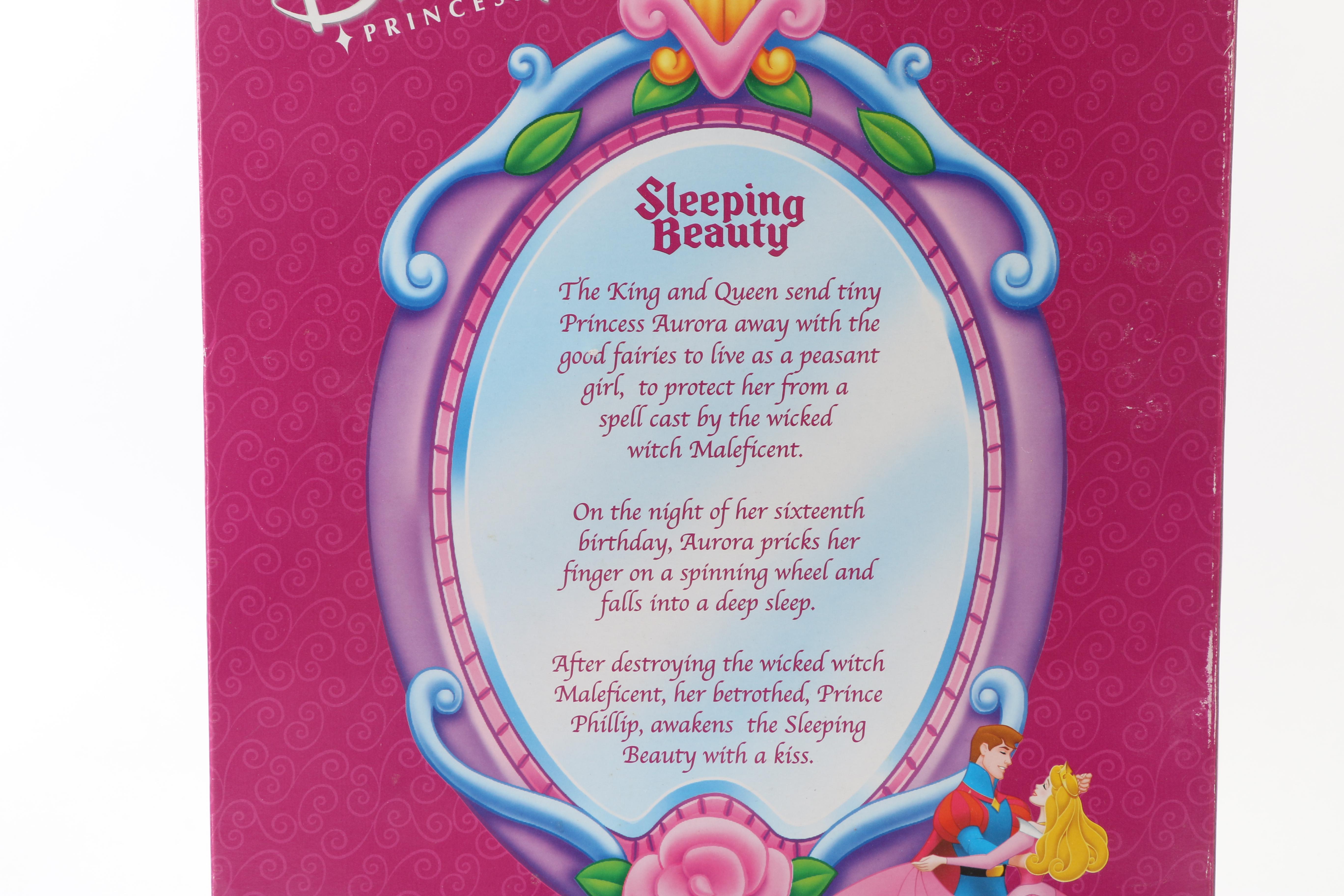 Three Disney Princess Dolls in Boxes