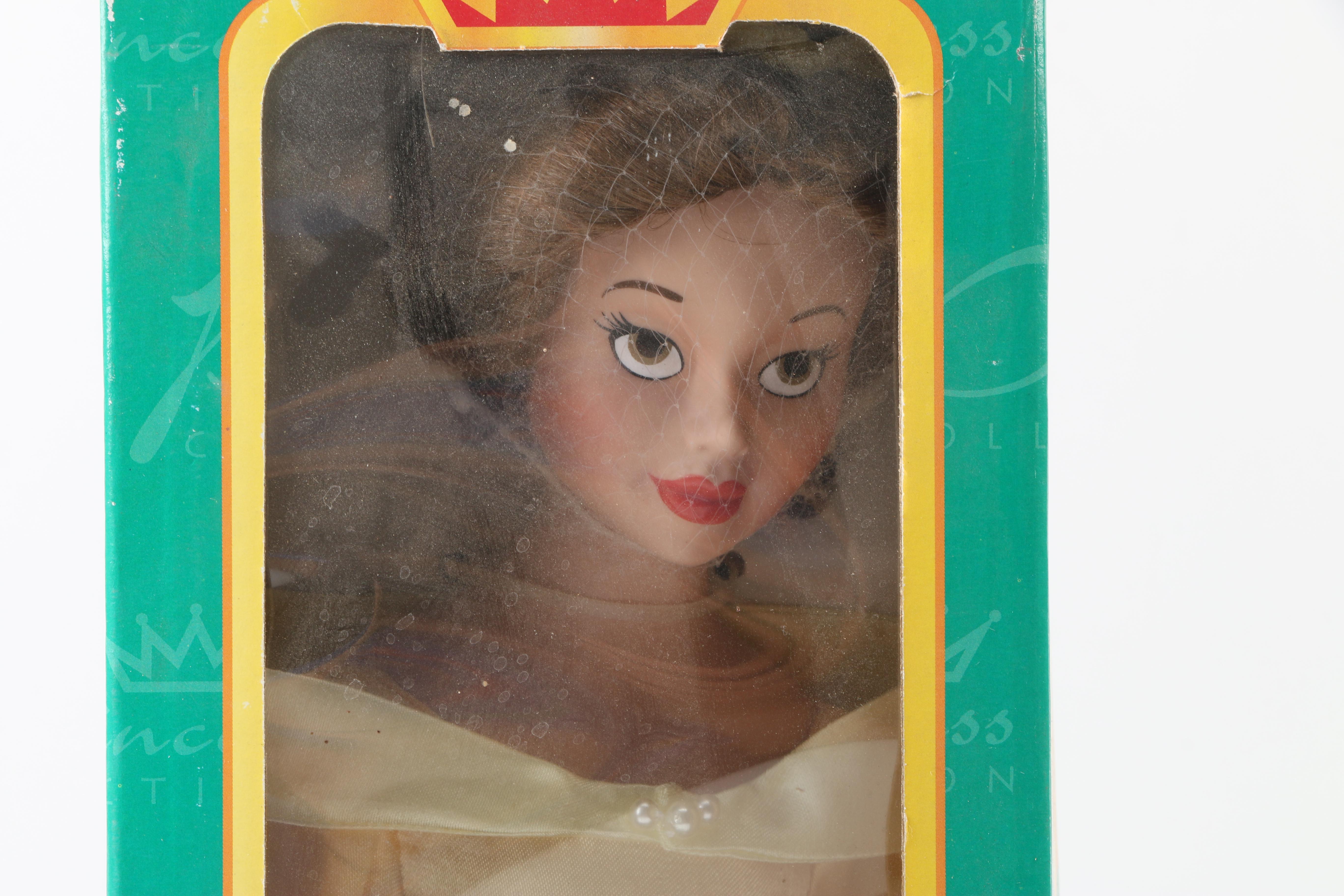 Three Disney Princess Dolls in Boxes