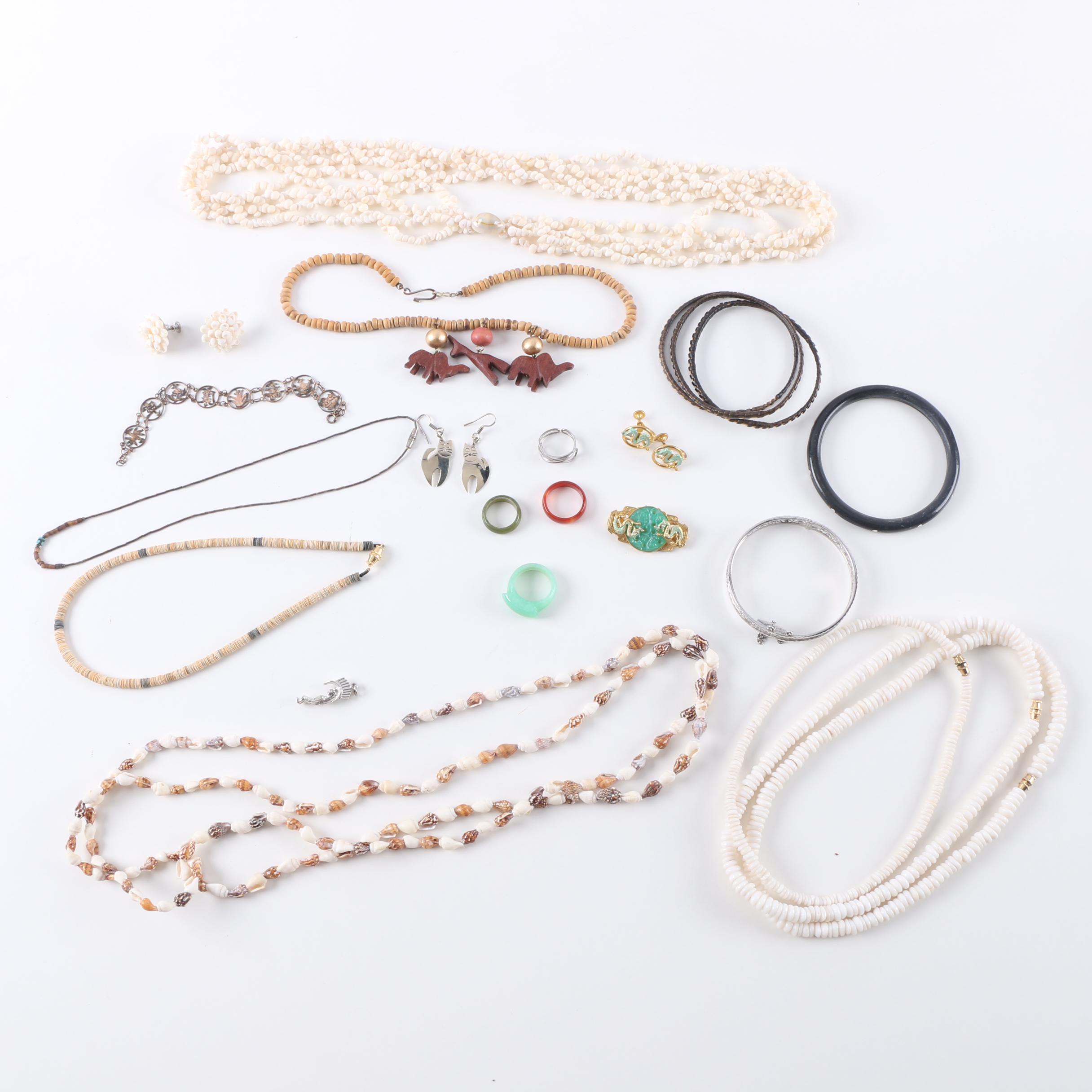 Costume Jewelry Featuring Shells