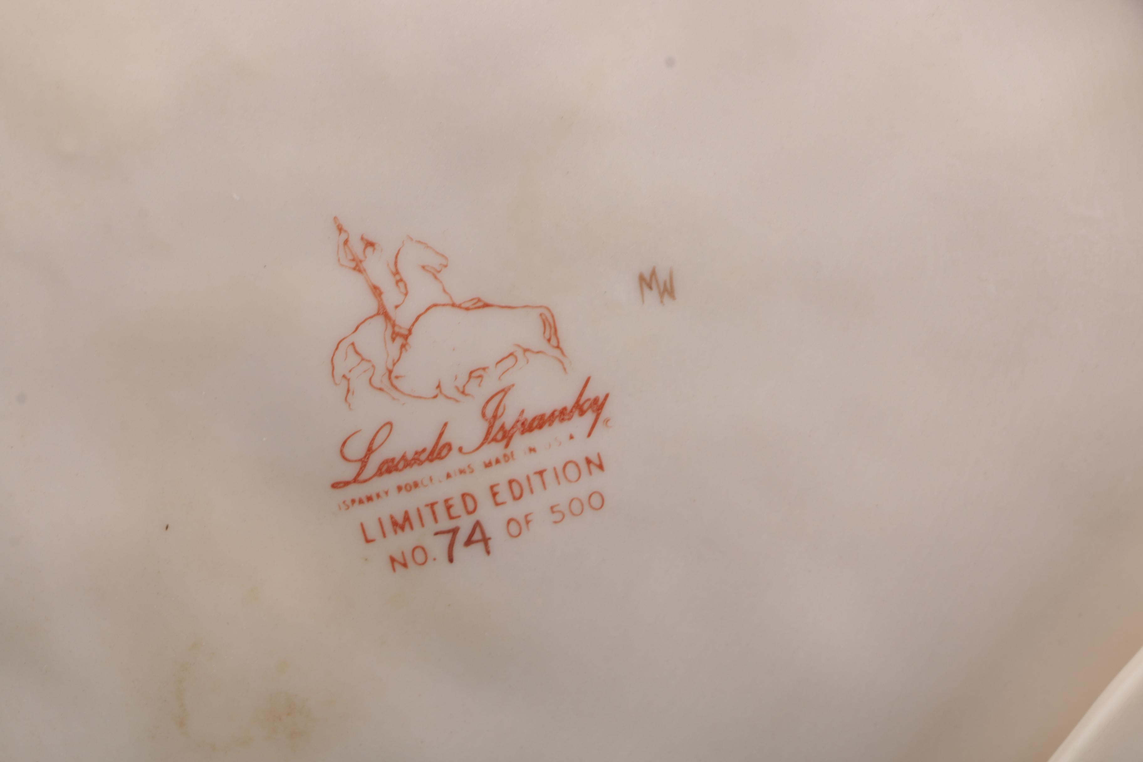 Sports Themed Ceramic Figurines Including Laszo Ispanky