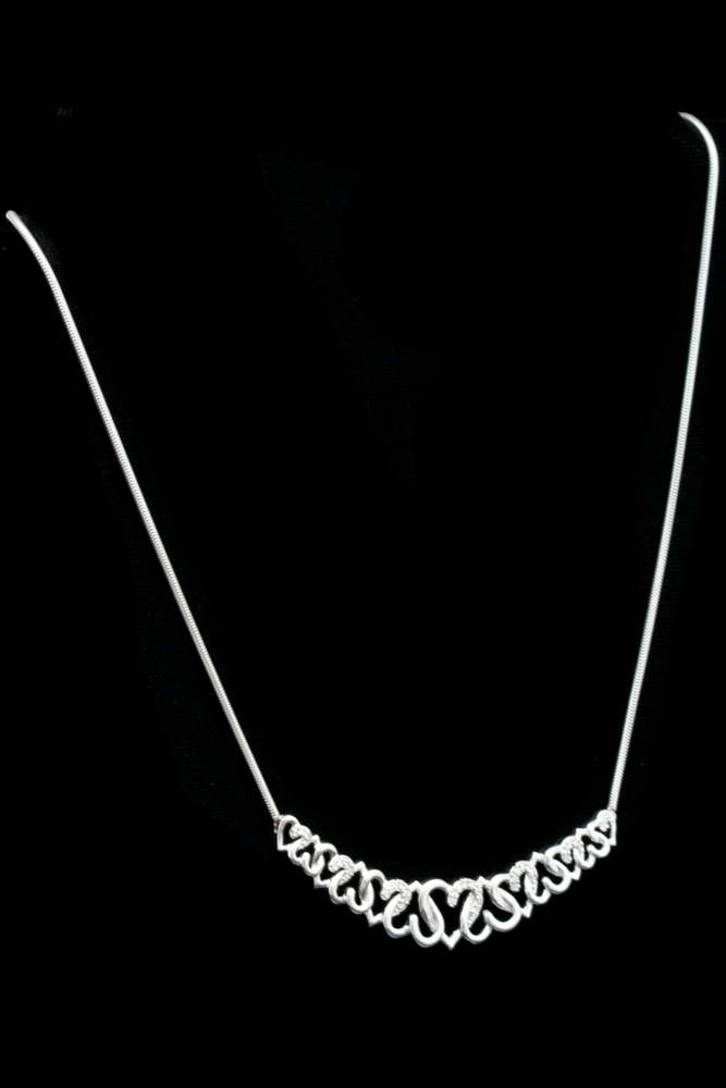 Sterling Silver and Diamond Necklace