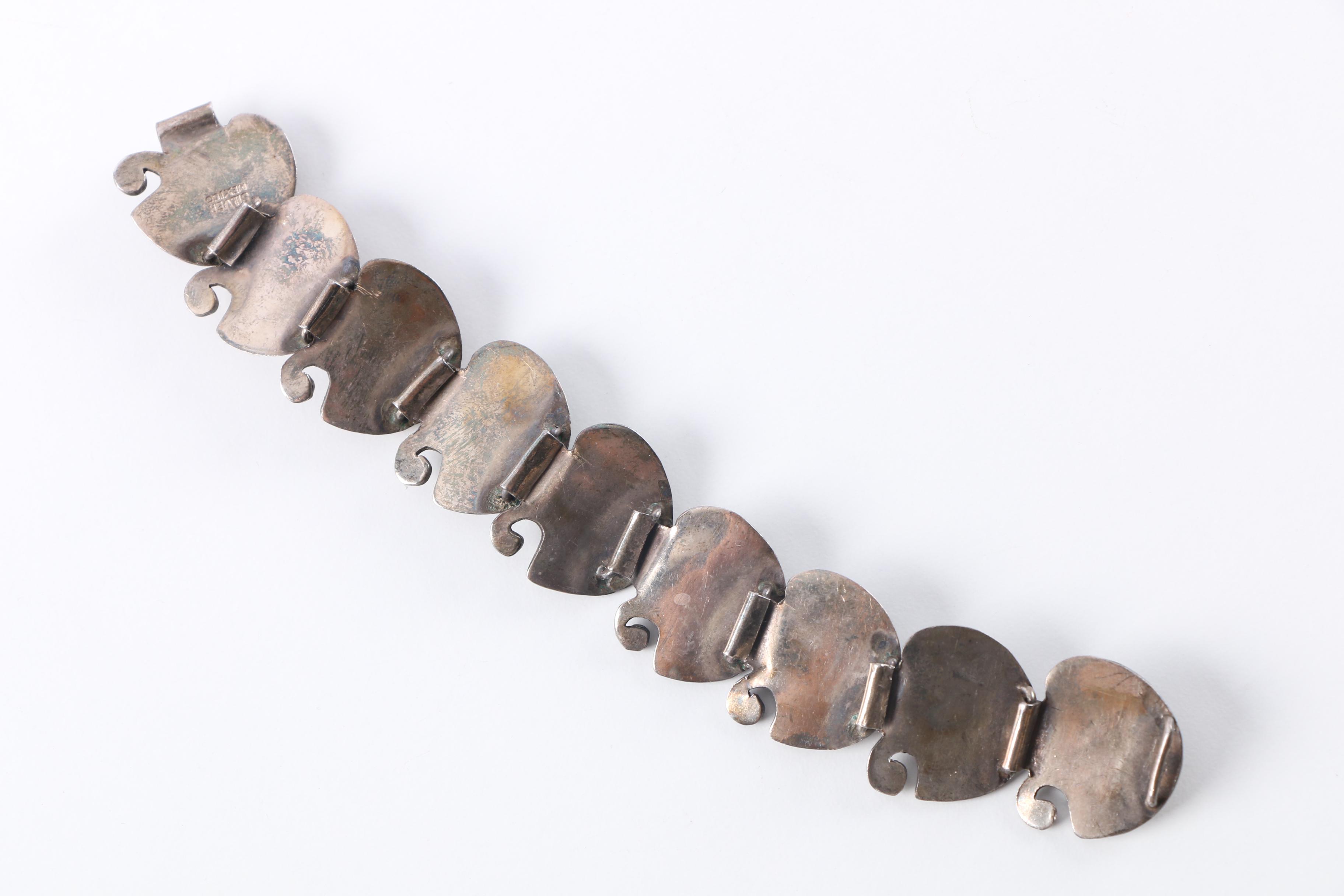 Sterling Silver Bracelet and Earrings with Amethyst