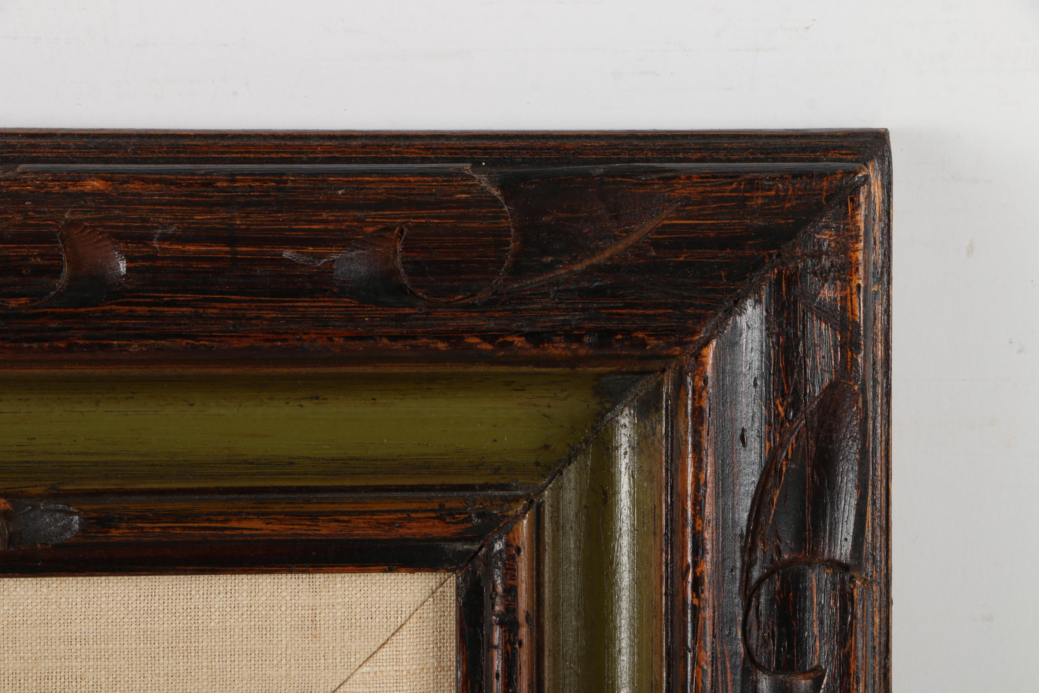 J. Ellen Wilhelm Oil Painting on Canvas Board of a City Street