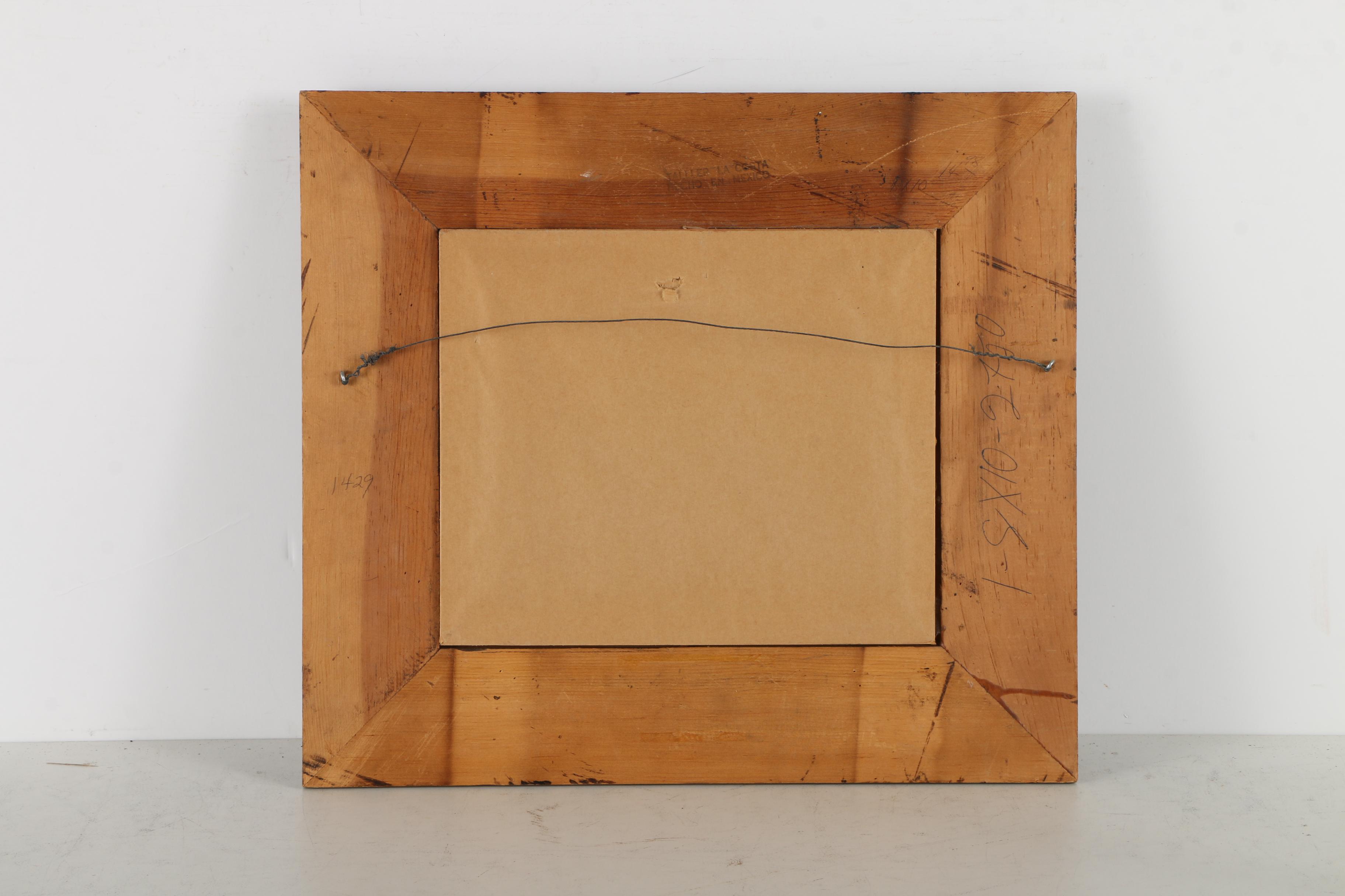 J. Ellen Wilhelm Oil Painting on Canvas Board of a City Street