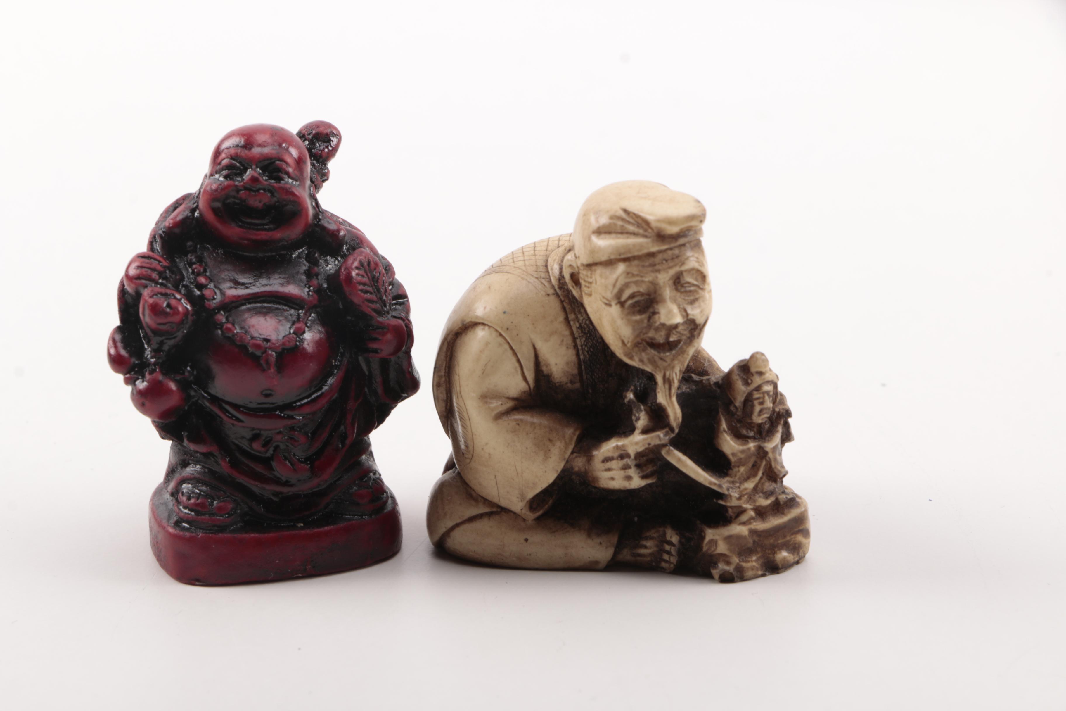 Stone and Resin Budai Figurines