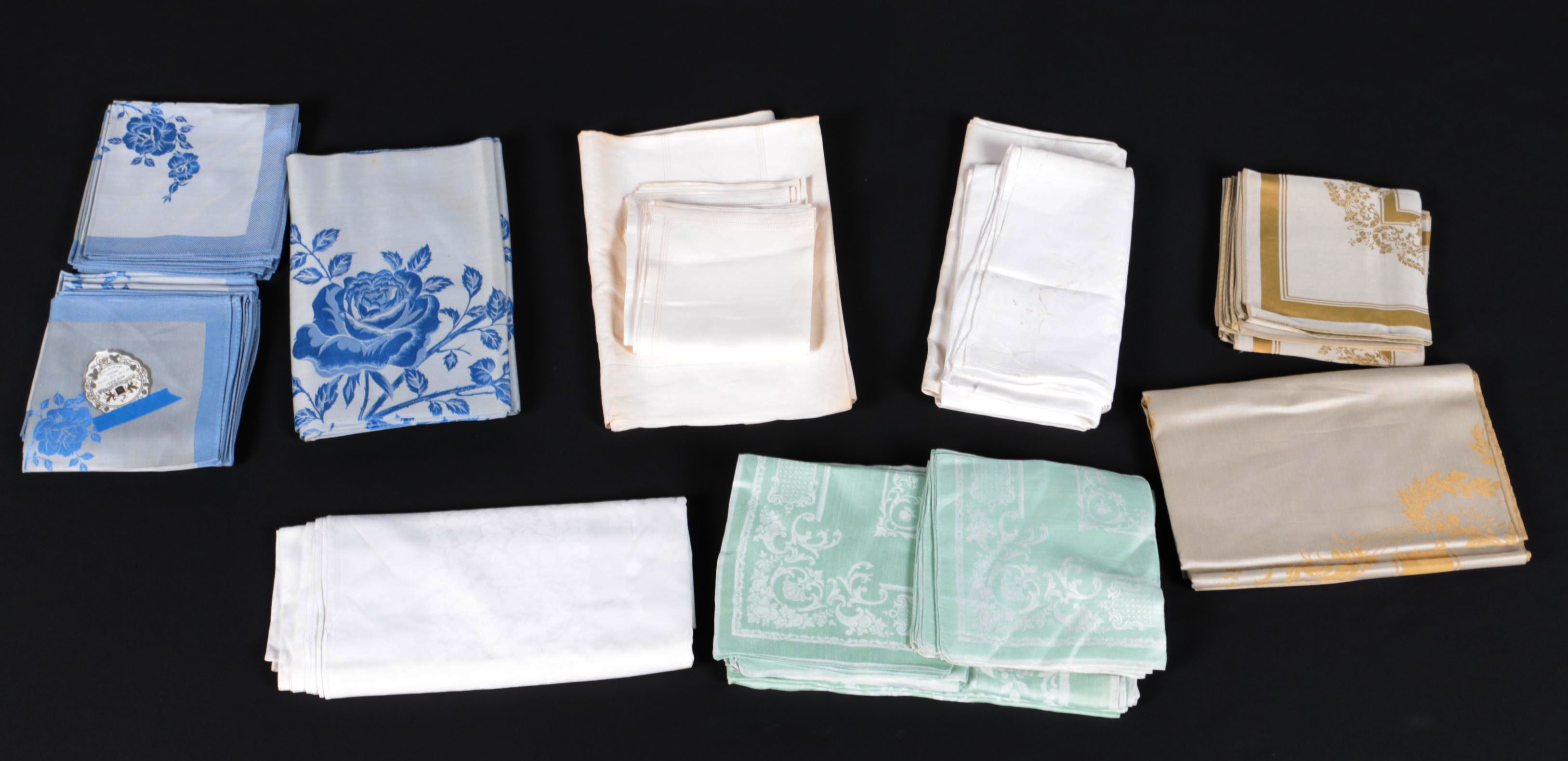 Assorted Fine Linens Including Imported Demask
