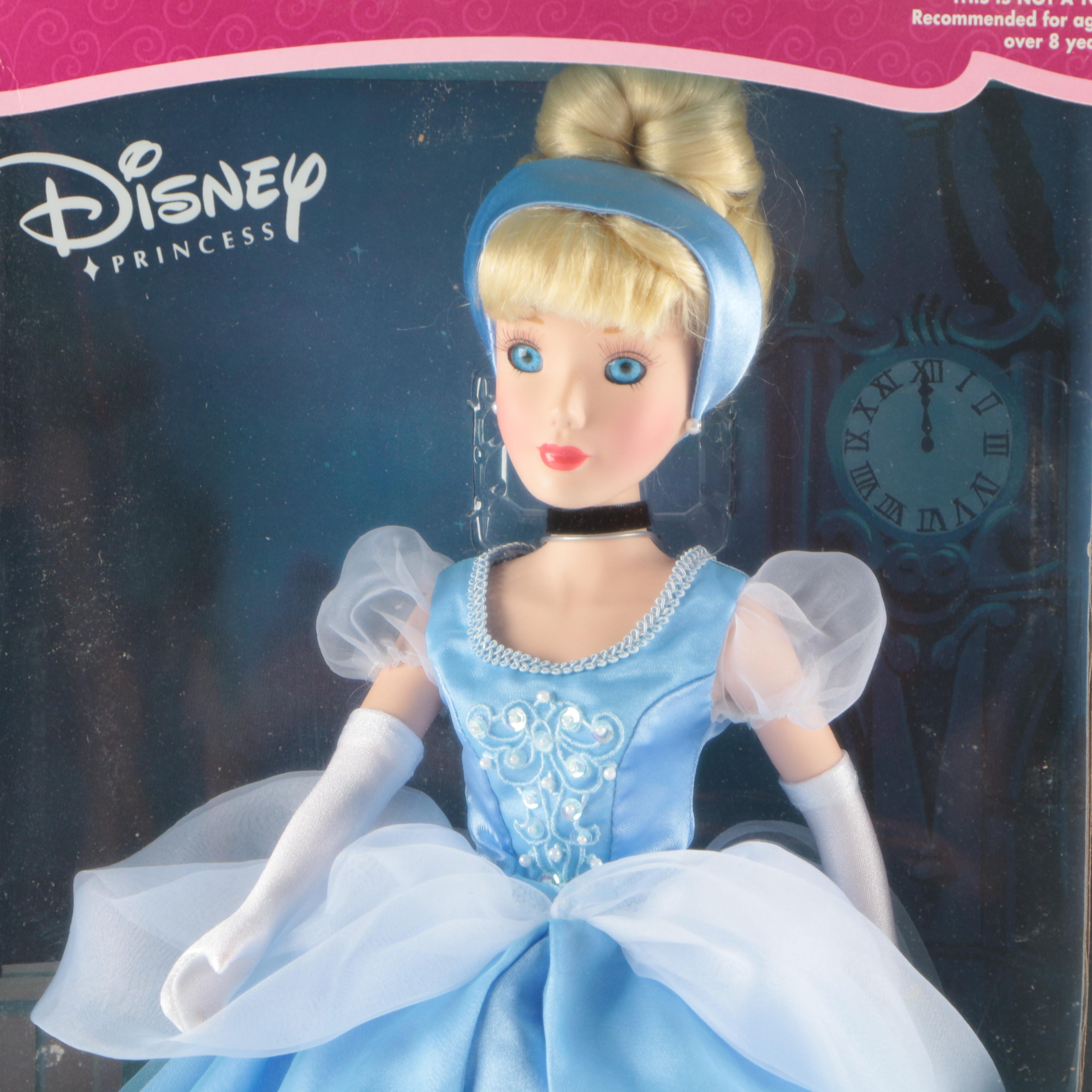 Disney Princess Cinderella and Belle Porcelain Dolls