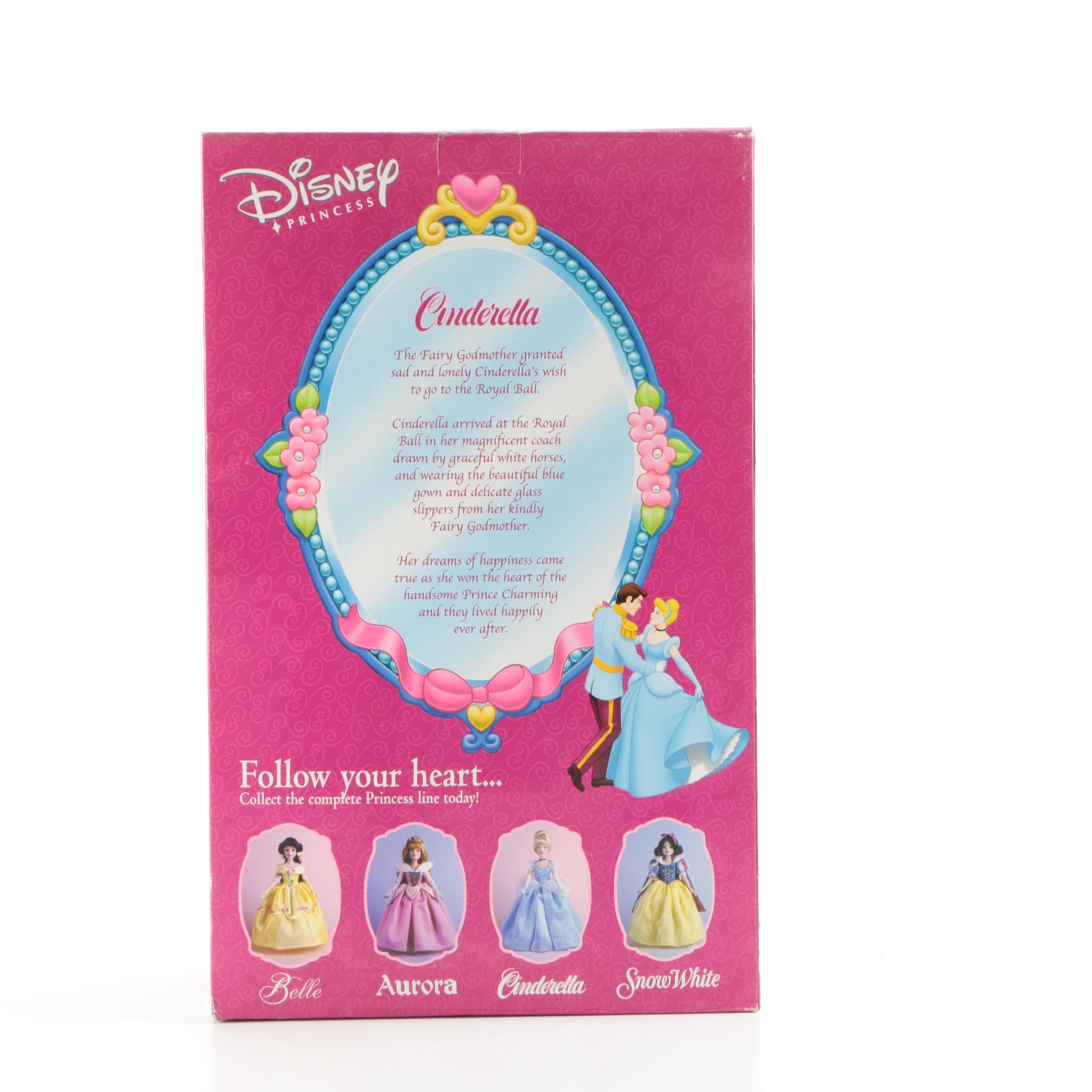 Disney Princess Cinderella and Belle Porcelain Dolls