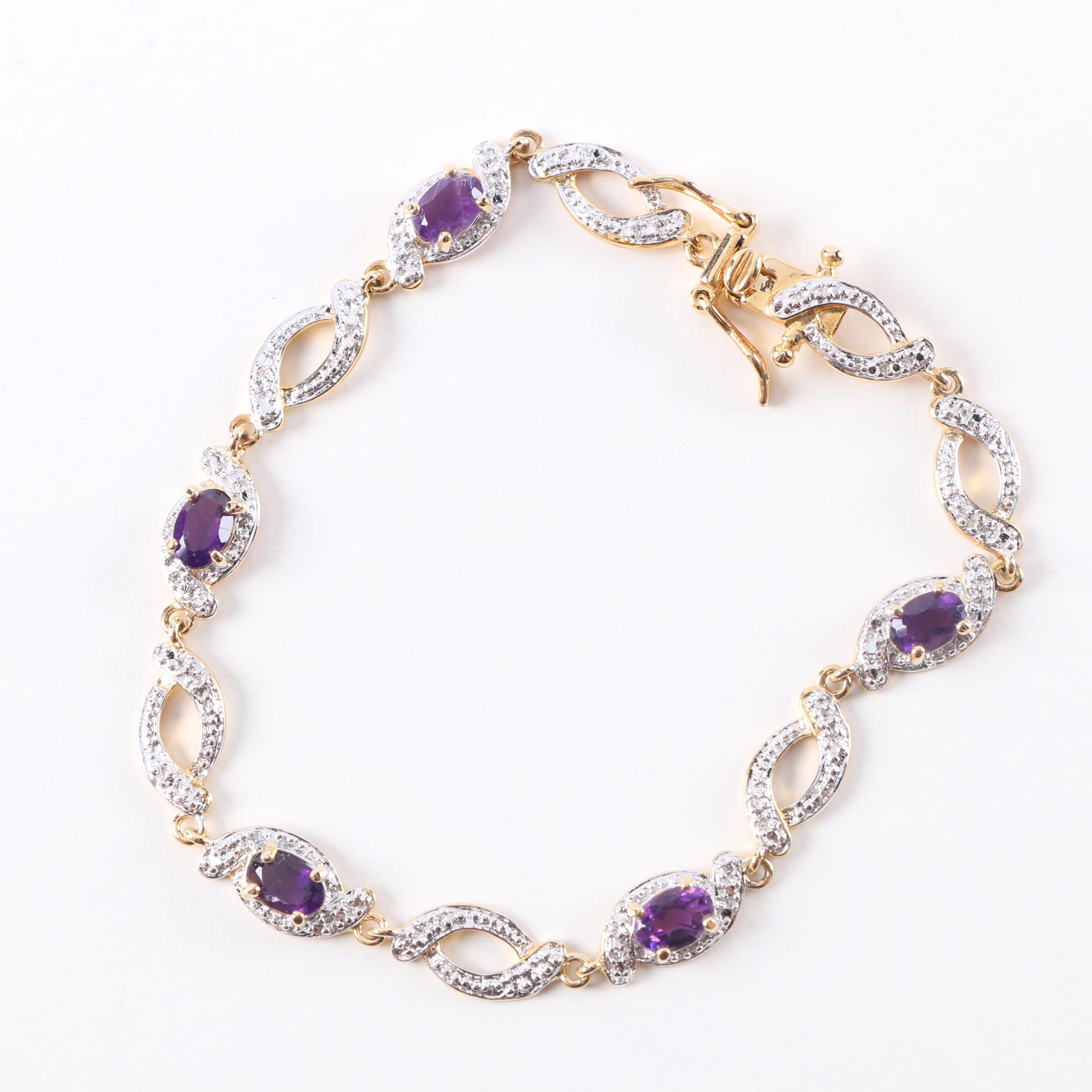 Sterling Silver Bracelets Including Diamonds