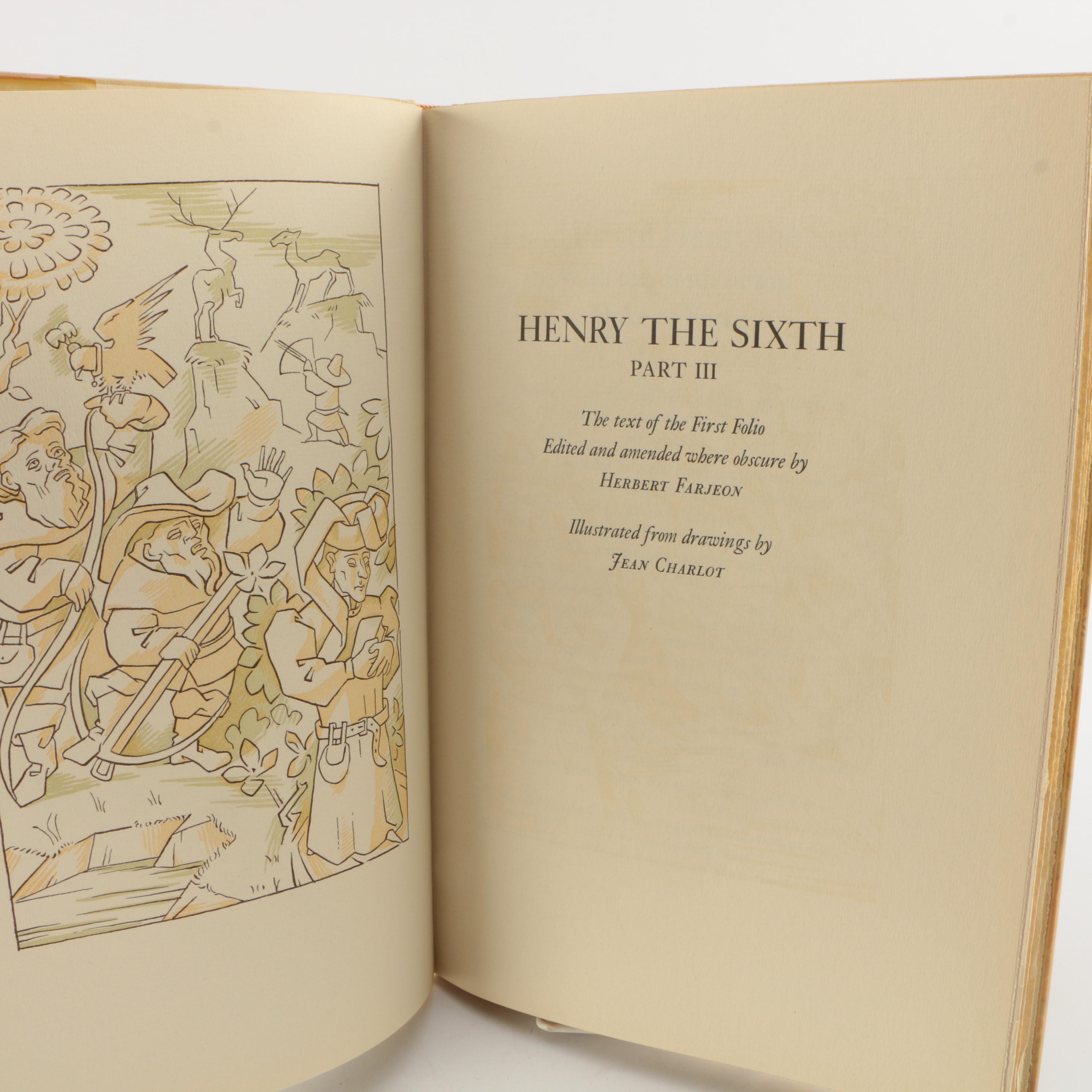 1940 Limited Editions Club Shakespeare "Henry the Sixth" Parts I–III