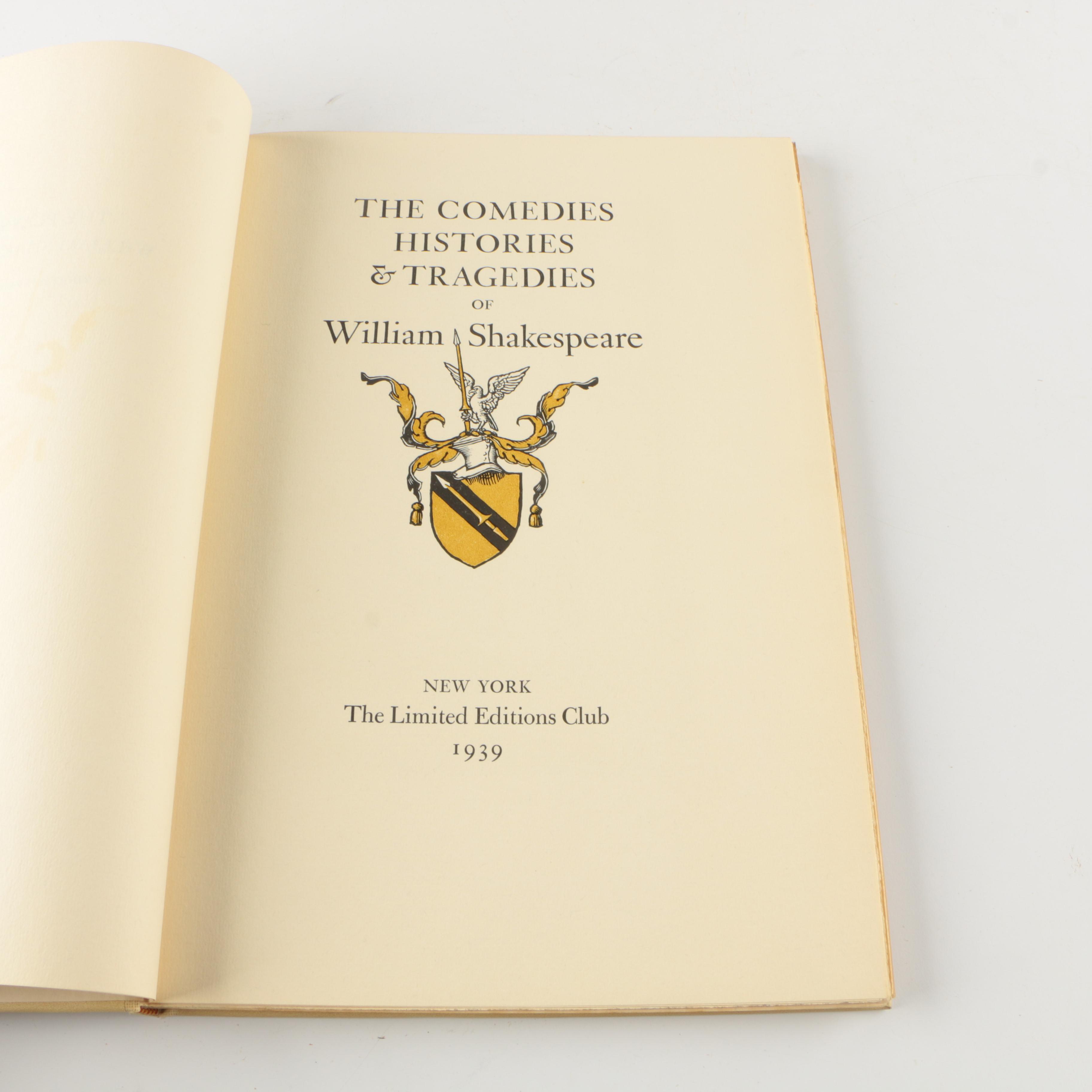 1939 Limited Editions Club Shakespeare Plays Including "The Merchant of Venice"