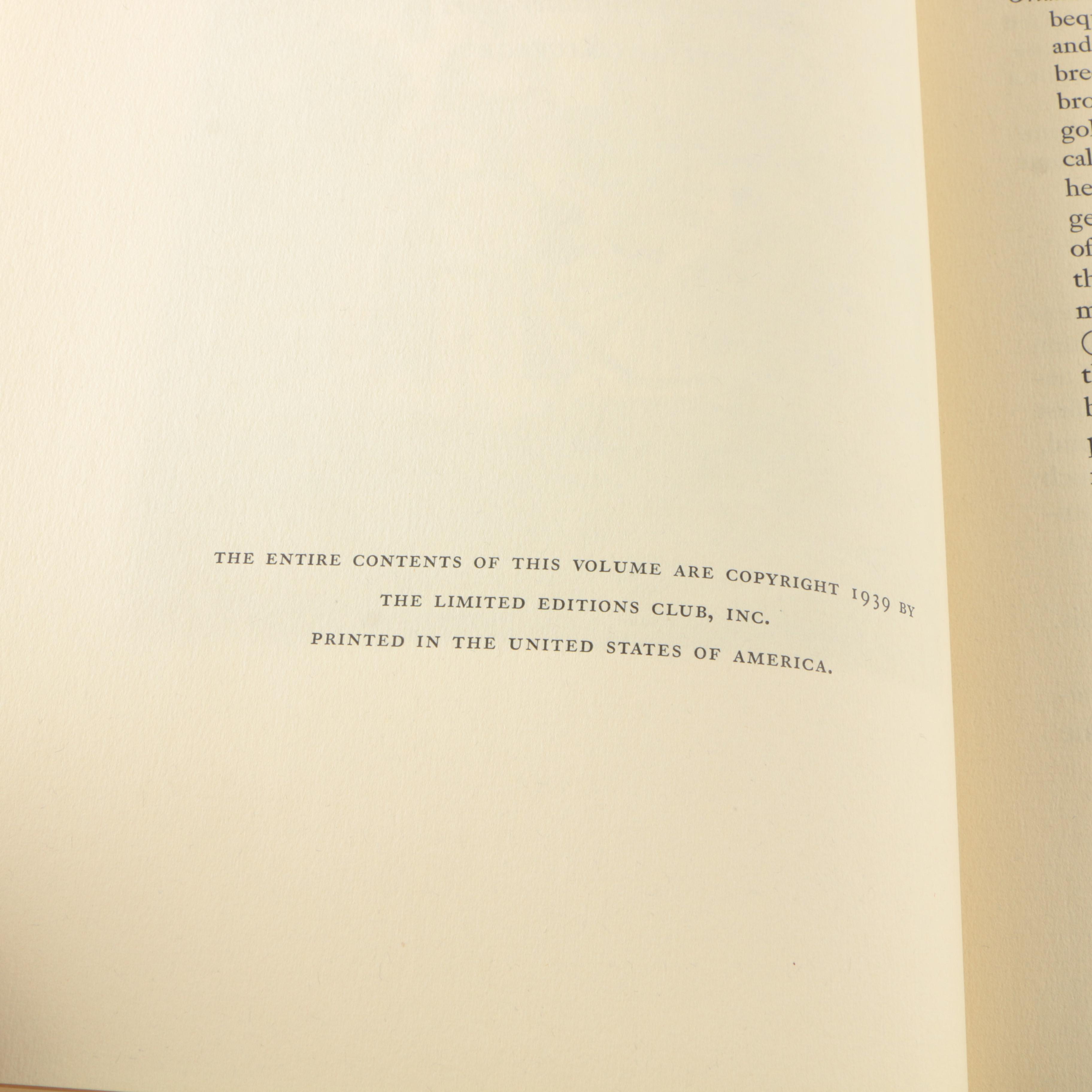 1939 Limited Editions Club Shakespeare Plays Including "The Merchant of Venice"