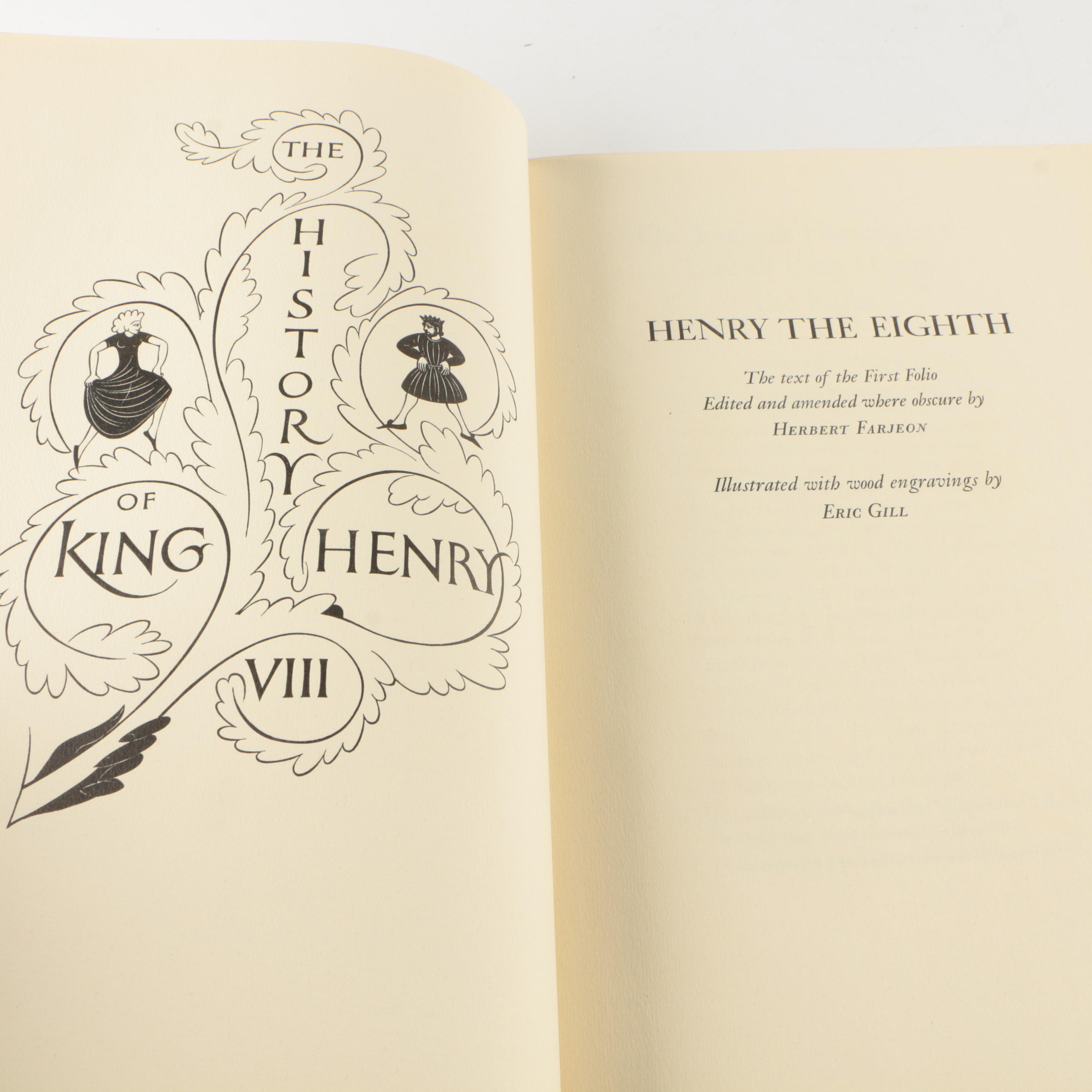 1939 Limited Editions Club Shakespeare Plays Including "The Merchant of Venice"