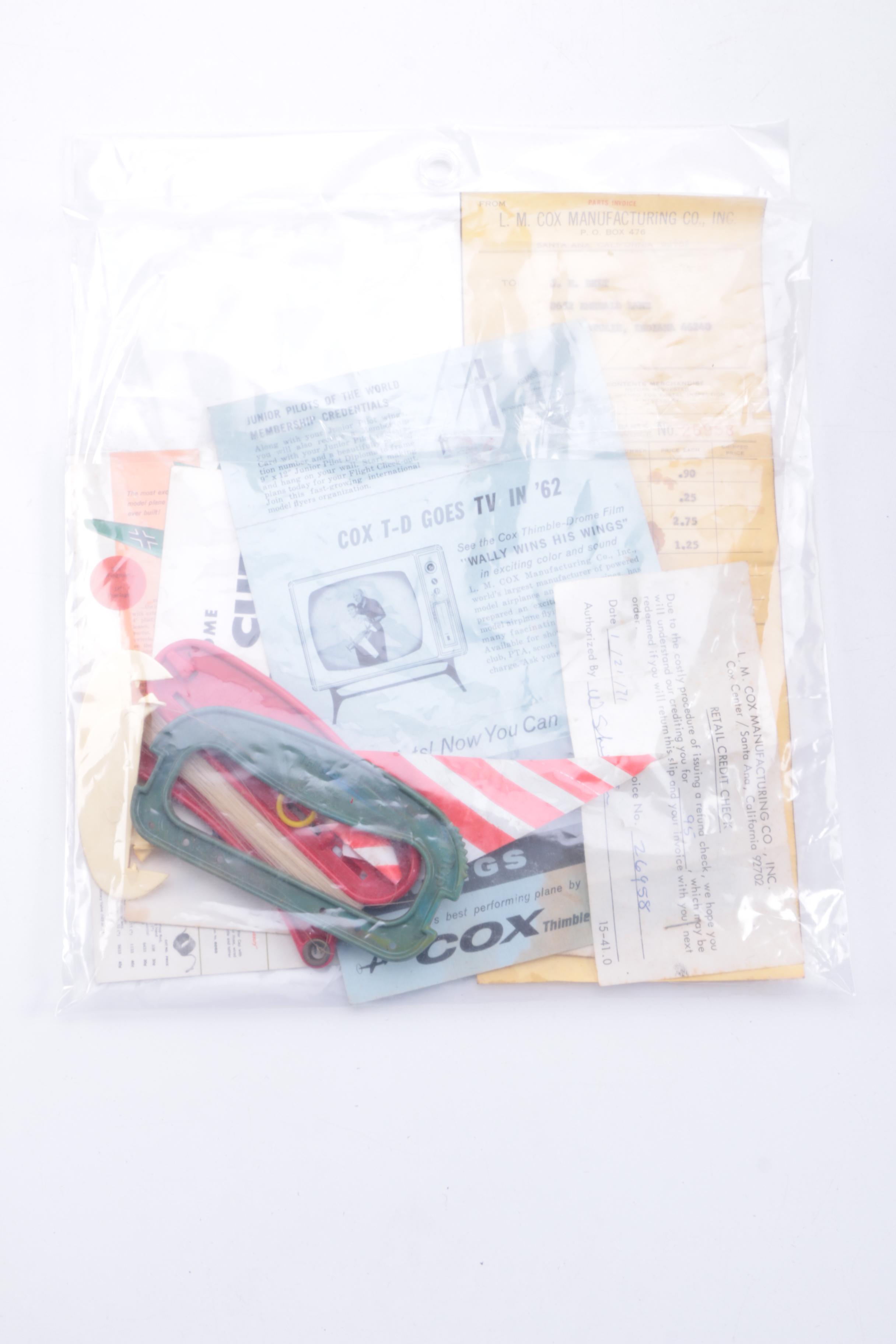 Vintage Cox Thimble-Drome Super Cub 150 Toy Airplane