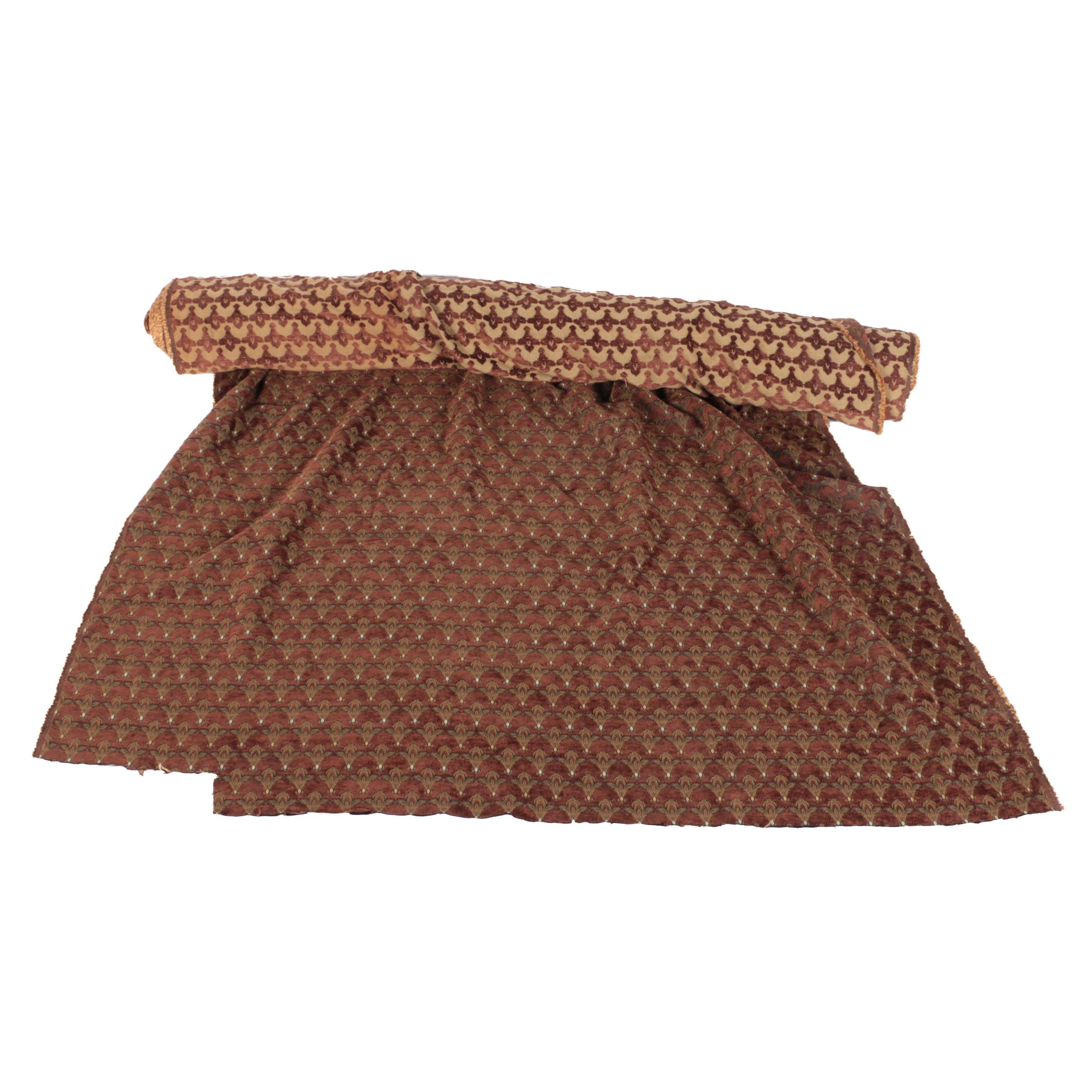 Brown and Gold Upholstry Fabric