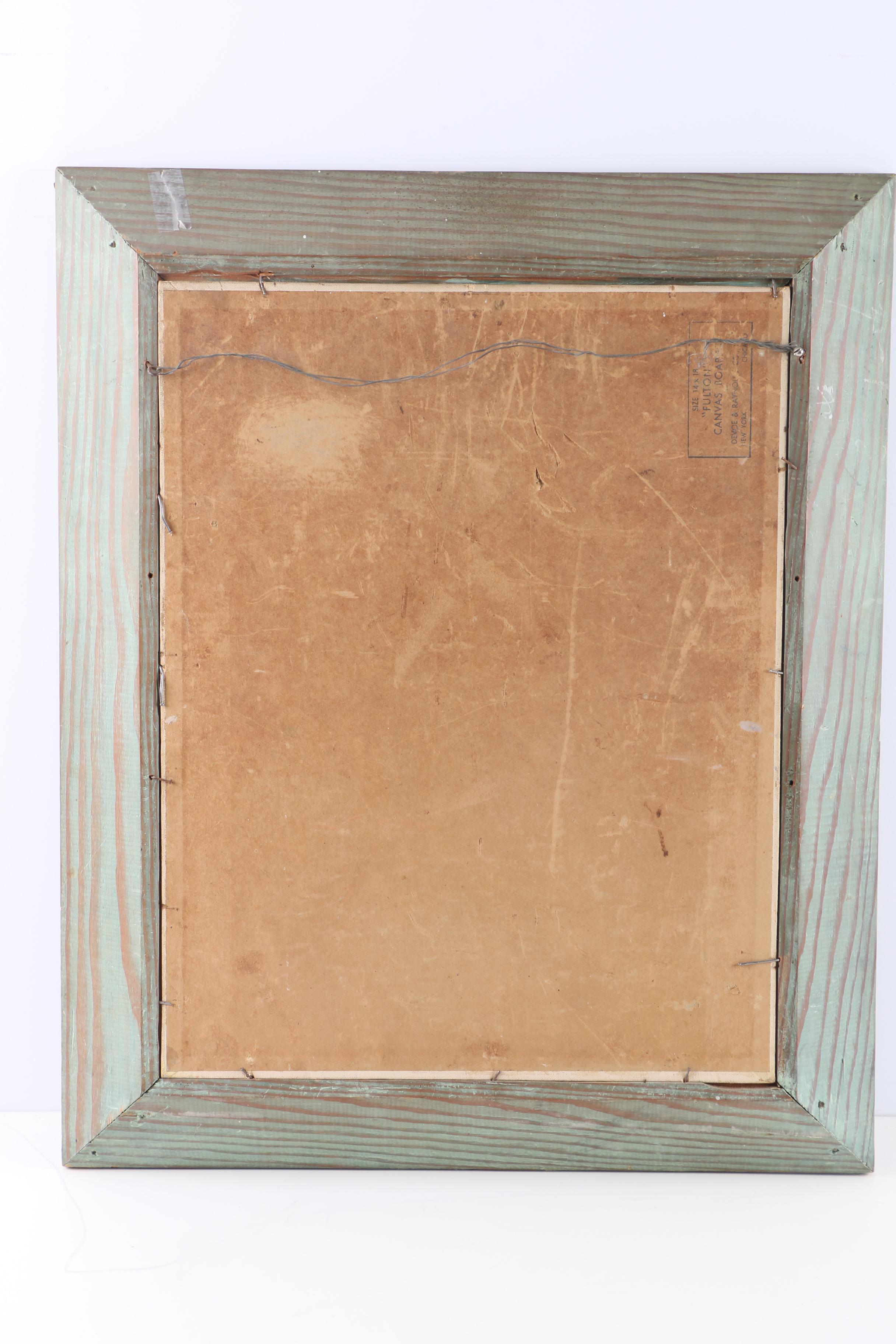 R. H. Sturges Oil Painting on Canvas Board Rocky Landscape