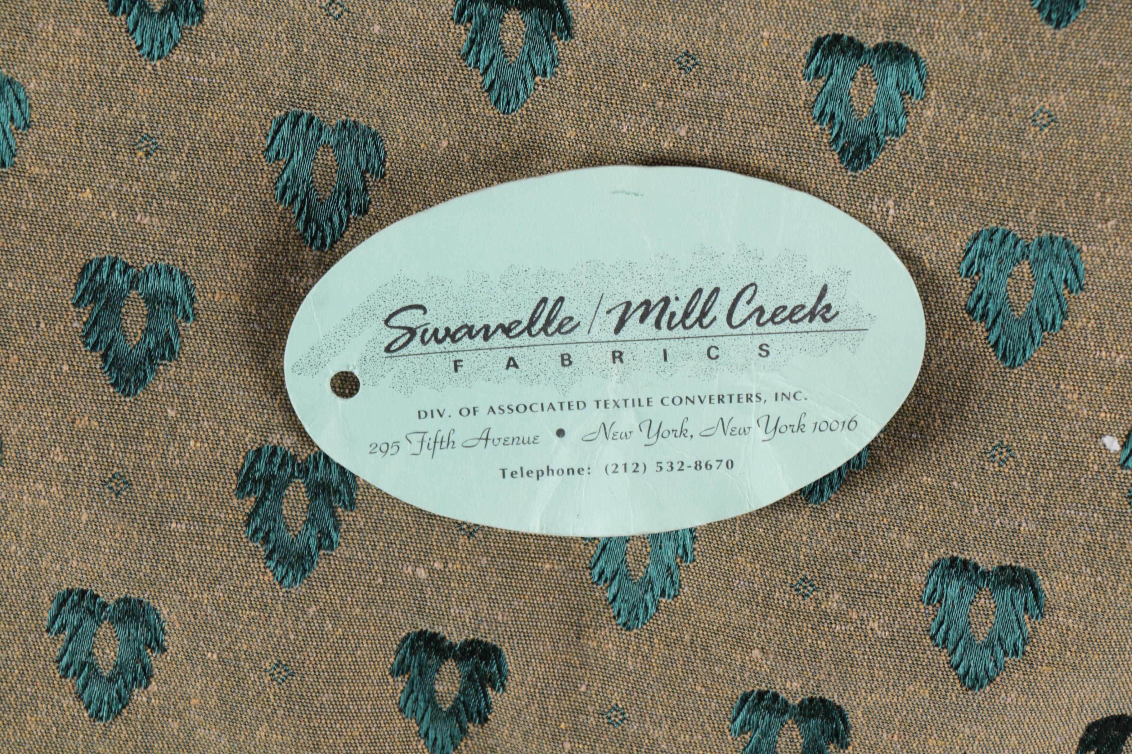 Green and Gold Accented Upholstery Fabric