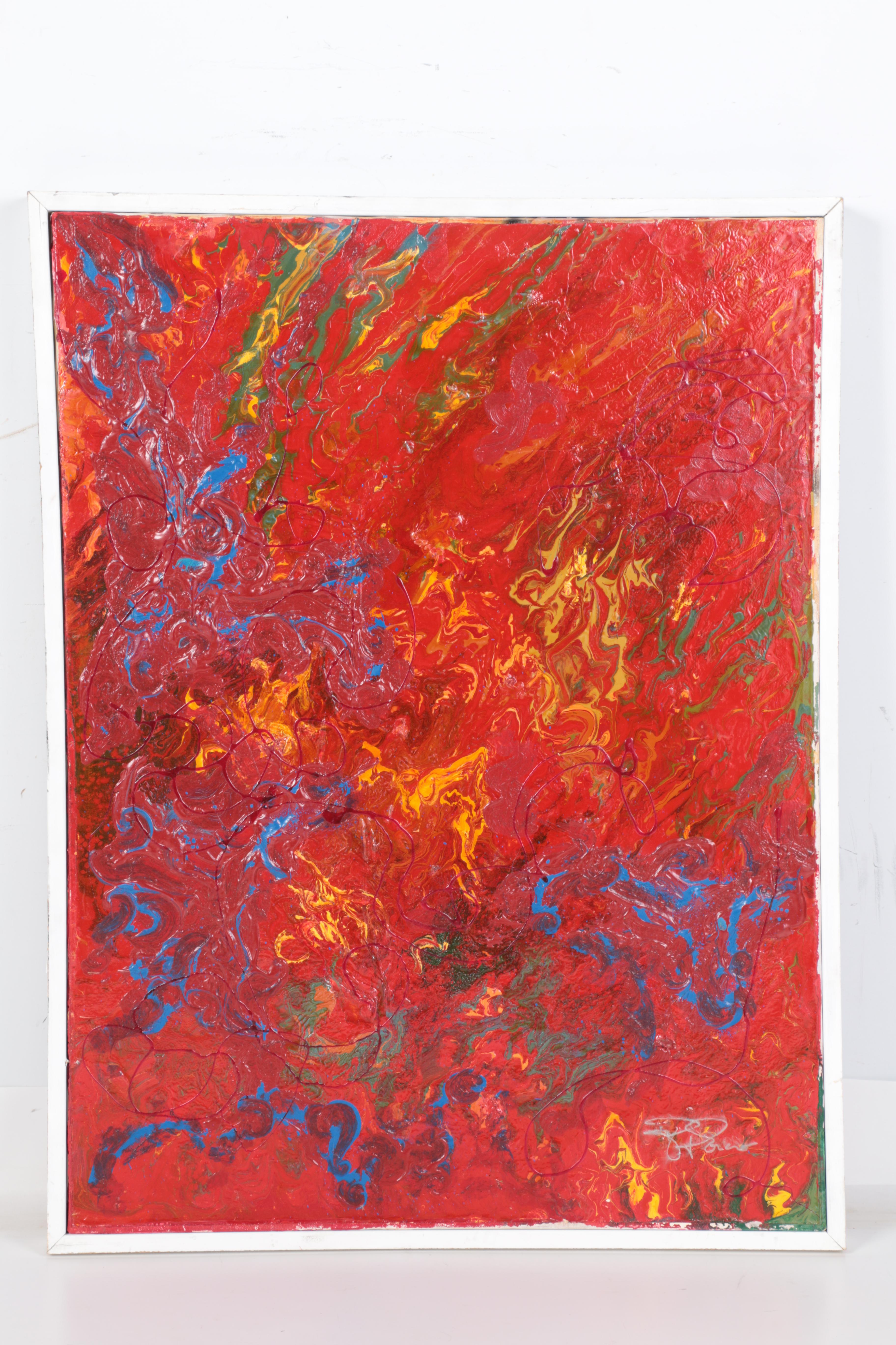 Abstract Expressionist Style Oil Painting on Canvas