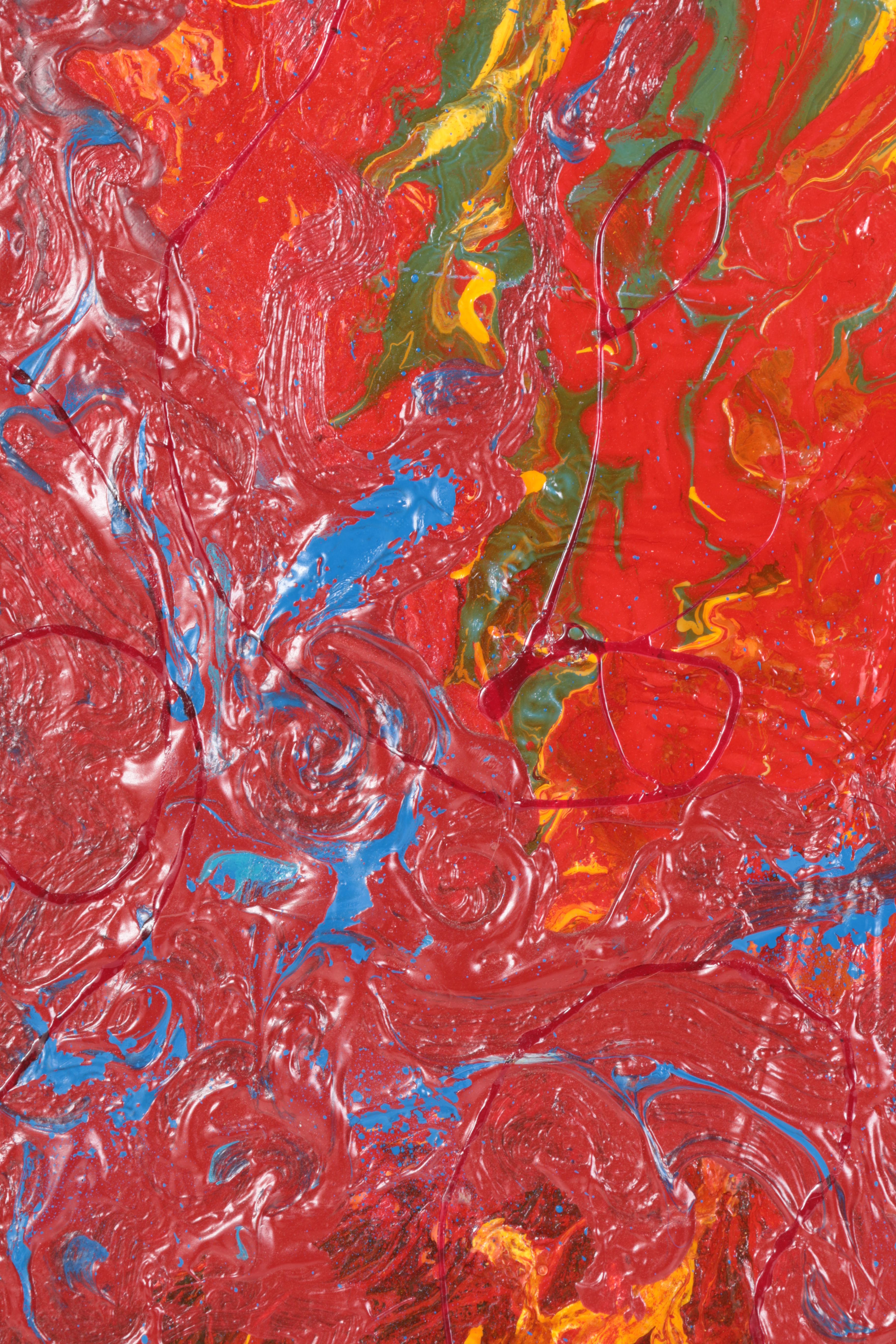 Abstract Expressionist Style Oil Painting on Canvas