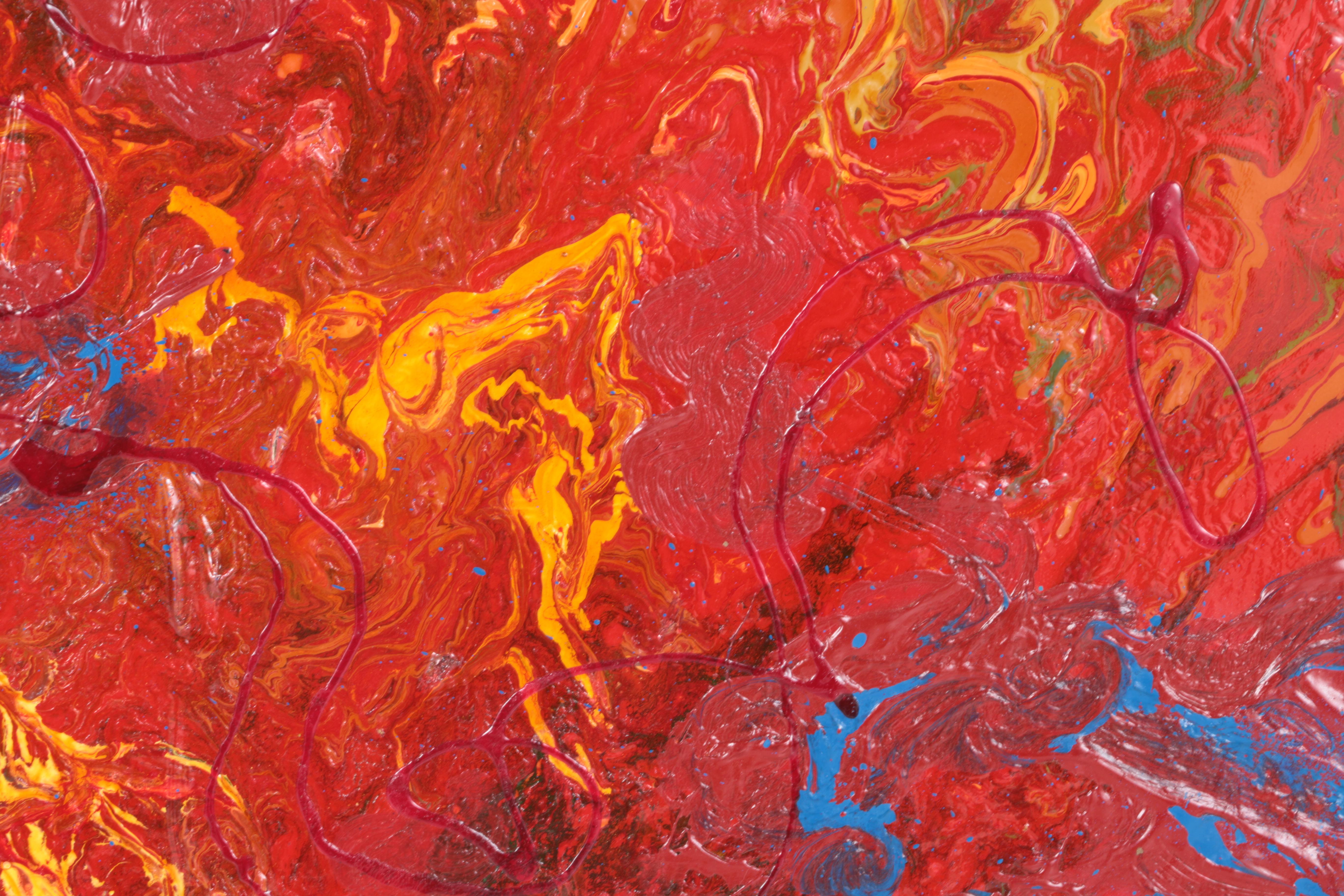 Abstract Expressionist Style Oil Painting on Canvas