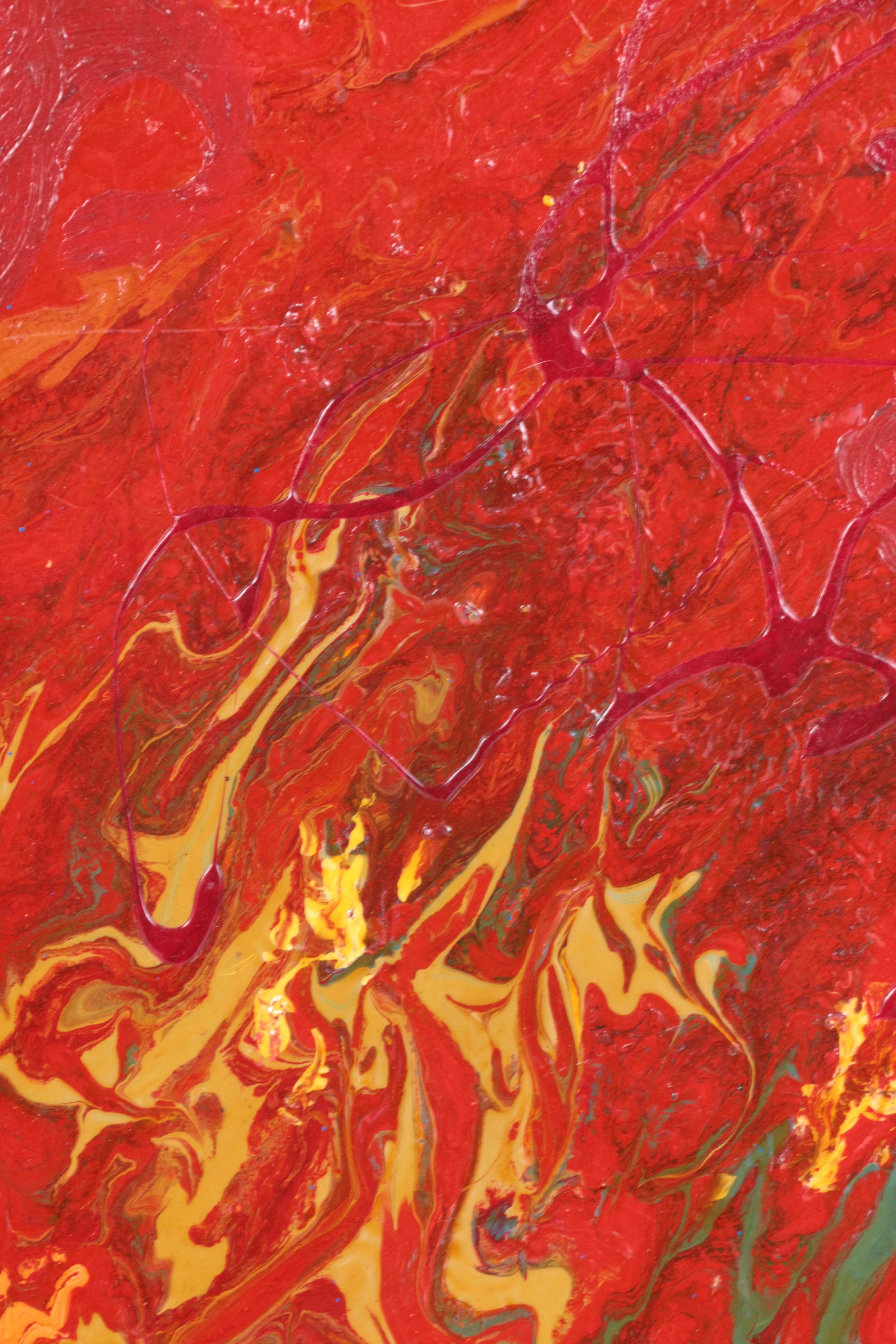 Abstract Expressionist Style Oil Painting on Canvas