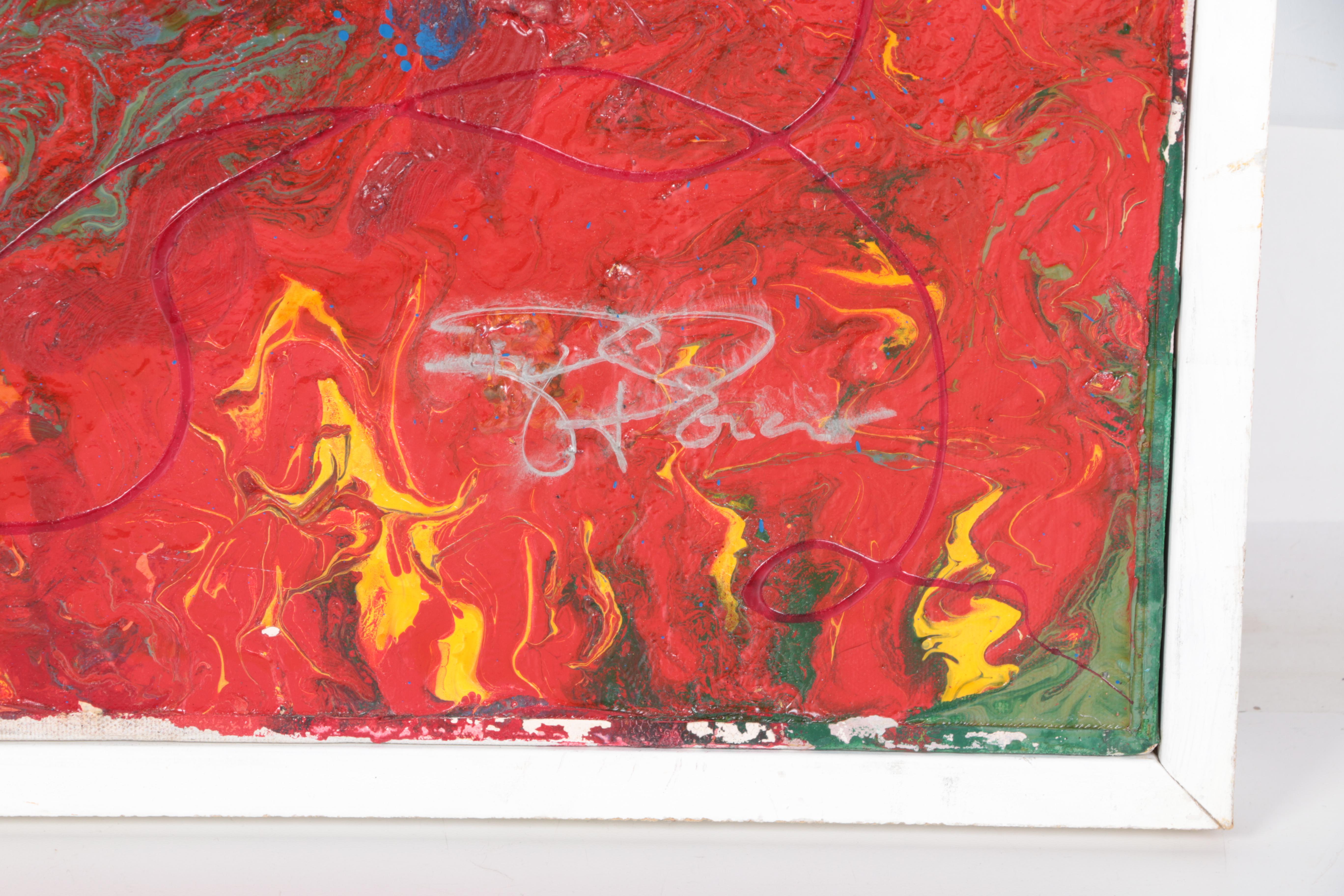 Abstract Expressionist Style Oil Painting on Canvas