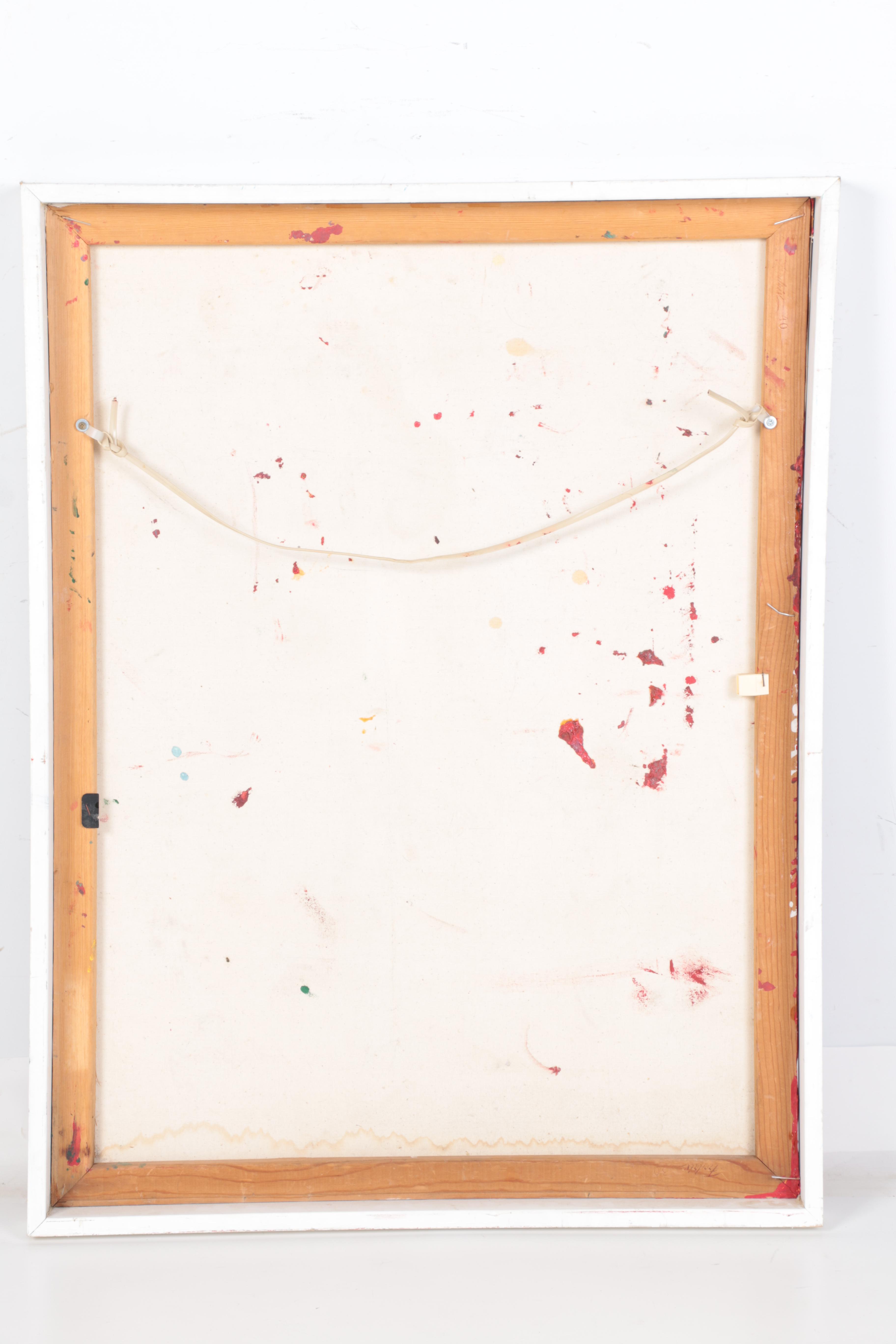 Abstract Expressionist Style Oil Painting on Canvas