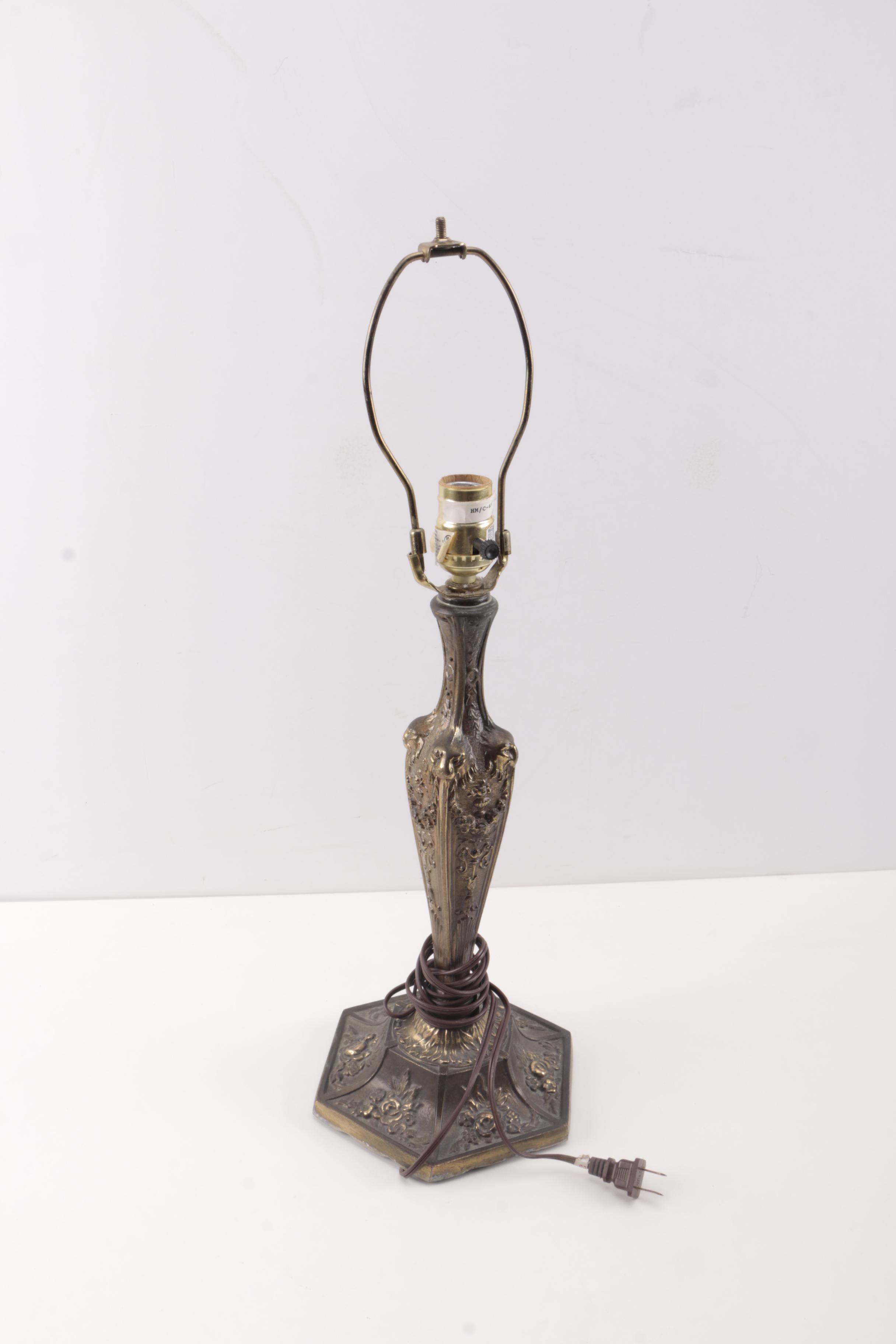 Victorian Style Slag Glass Lamp