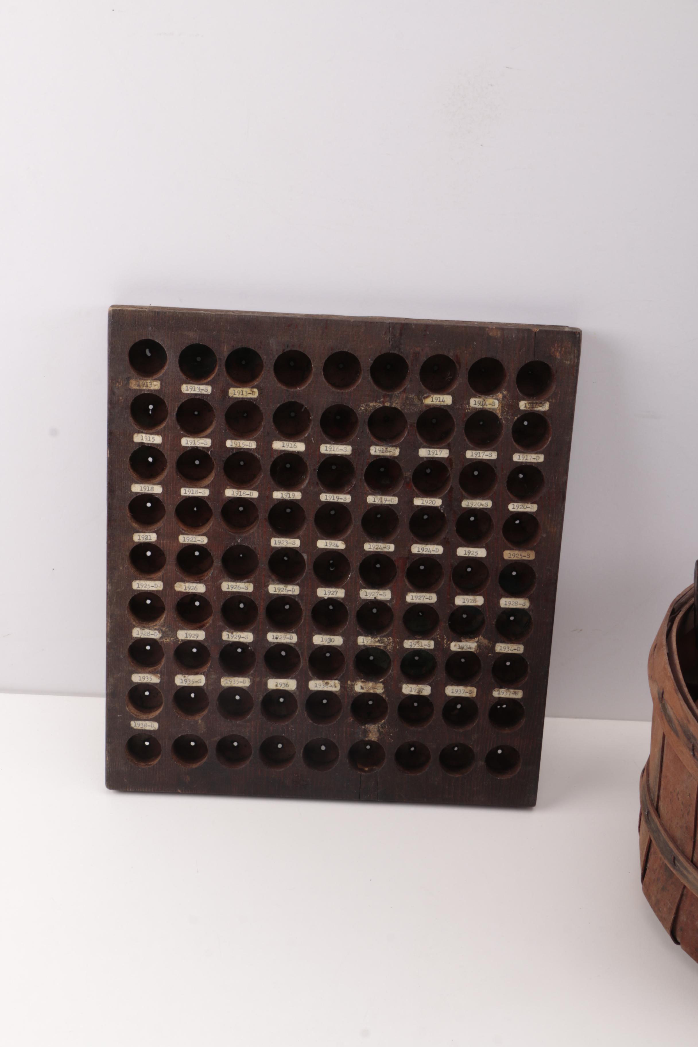 Coin Storage, Kodak Film Tin, and Other Decor