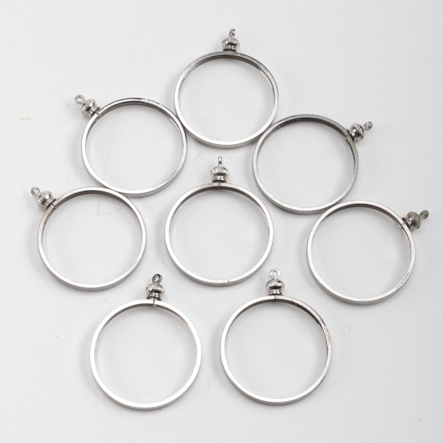 Sterling Silver Open Coin Bezels