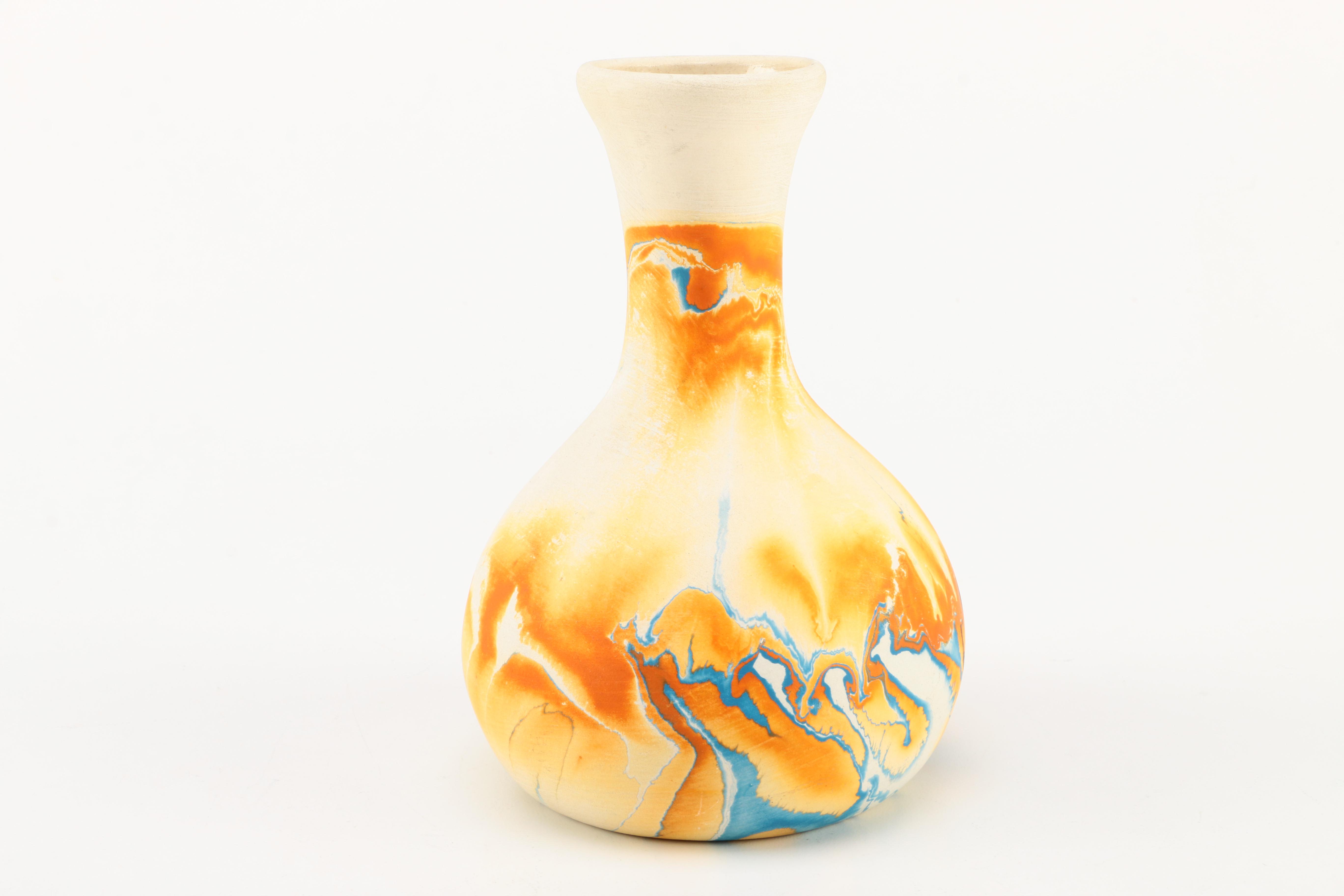 Pair of Nemadji Pottery  Bud Vases