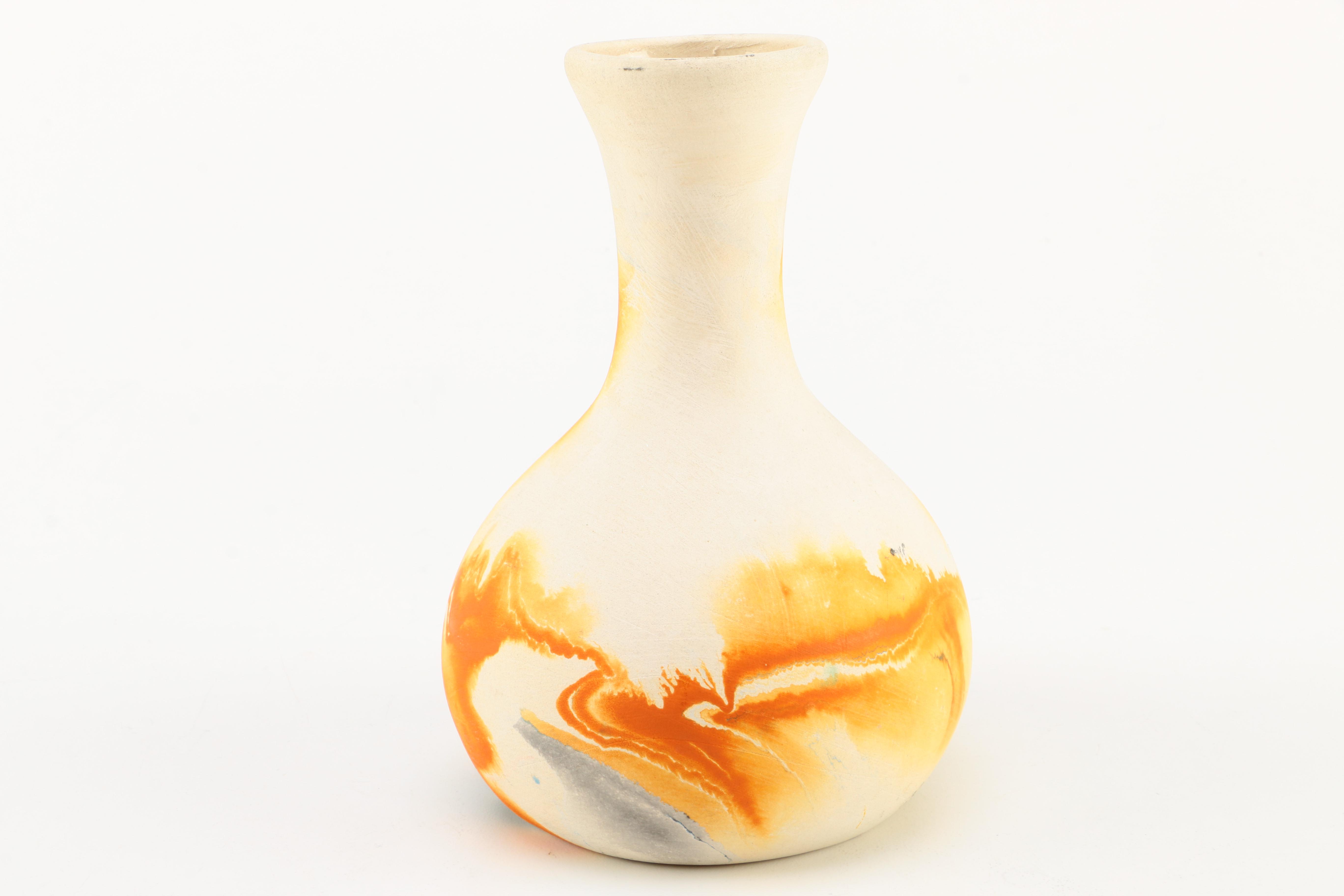Pair of Nemadji Pottery  Bud Vases