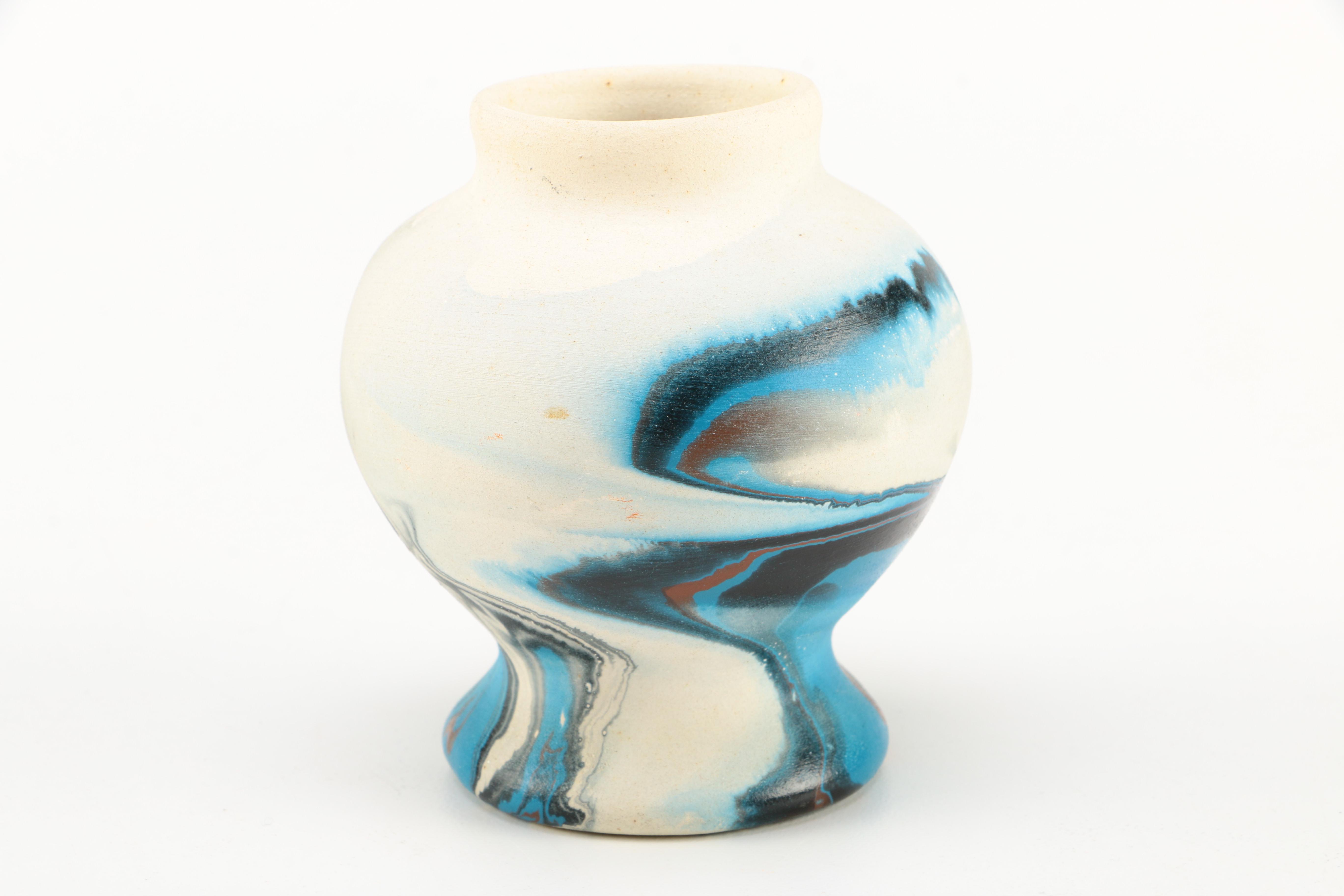 Pair of Nemadji Pottery  Bud Vases