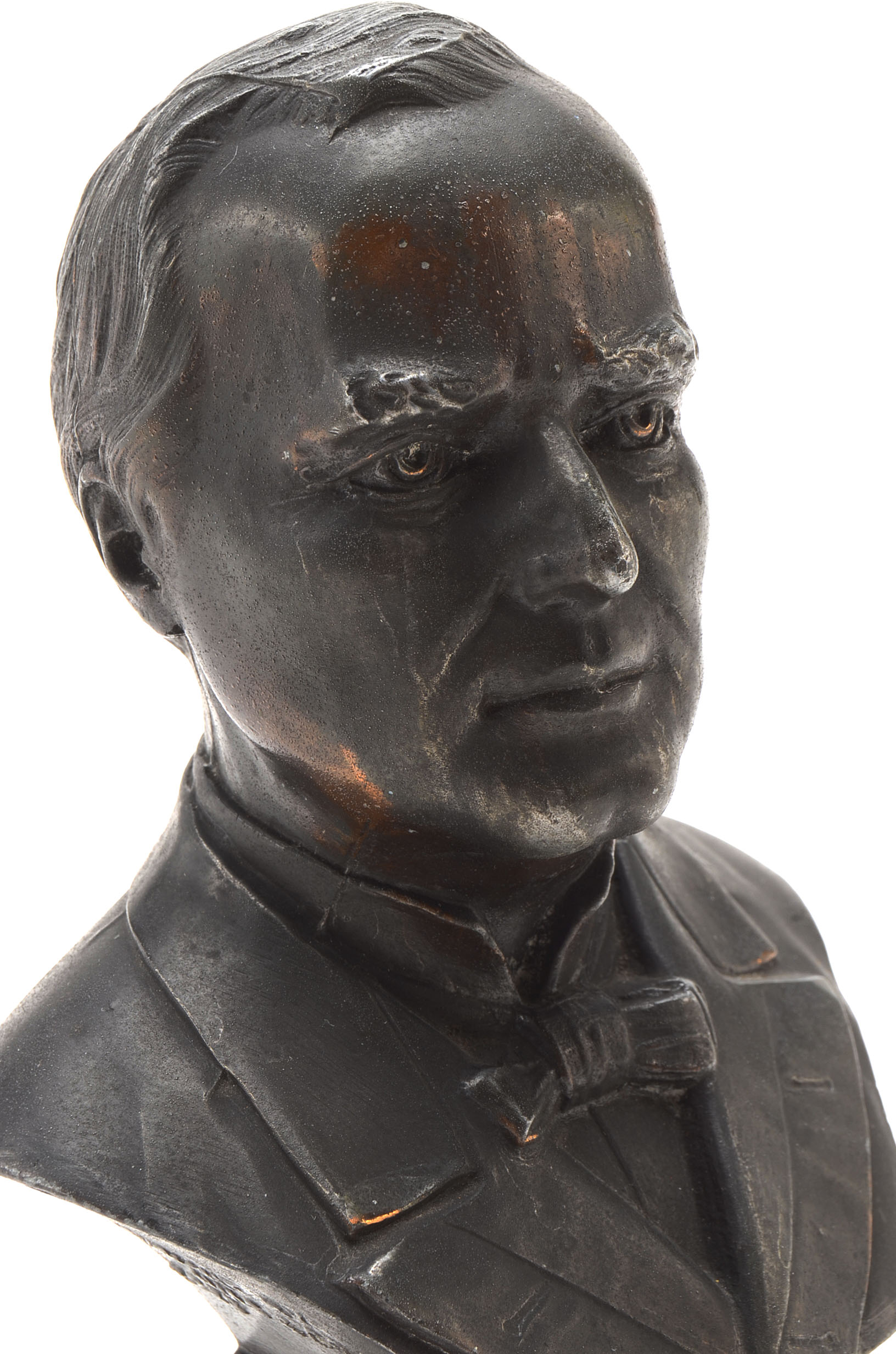 Cast Metal Bank Building with a Bust of Wm. McKinley