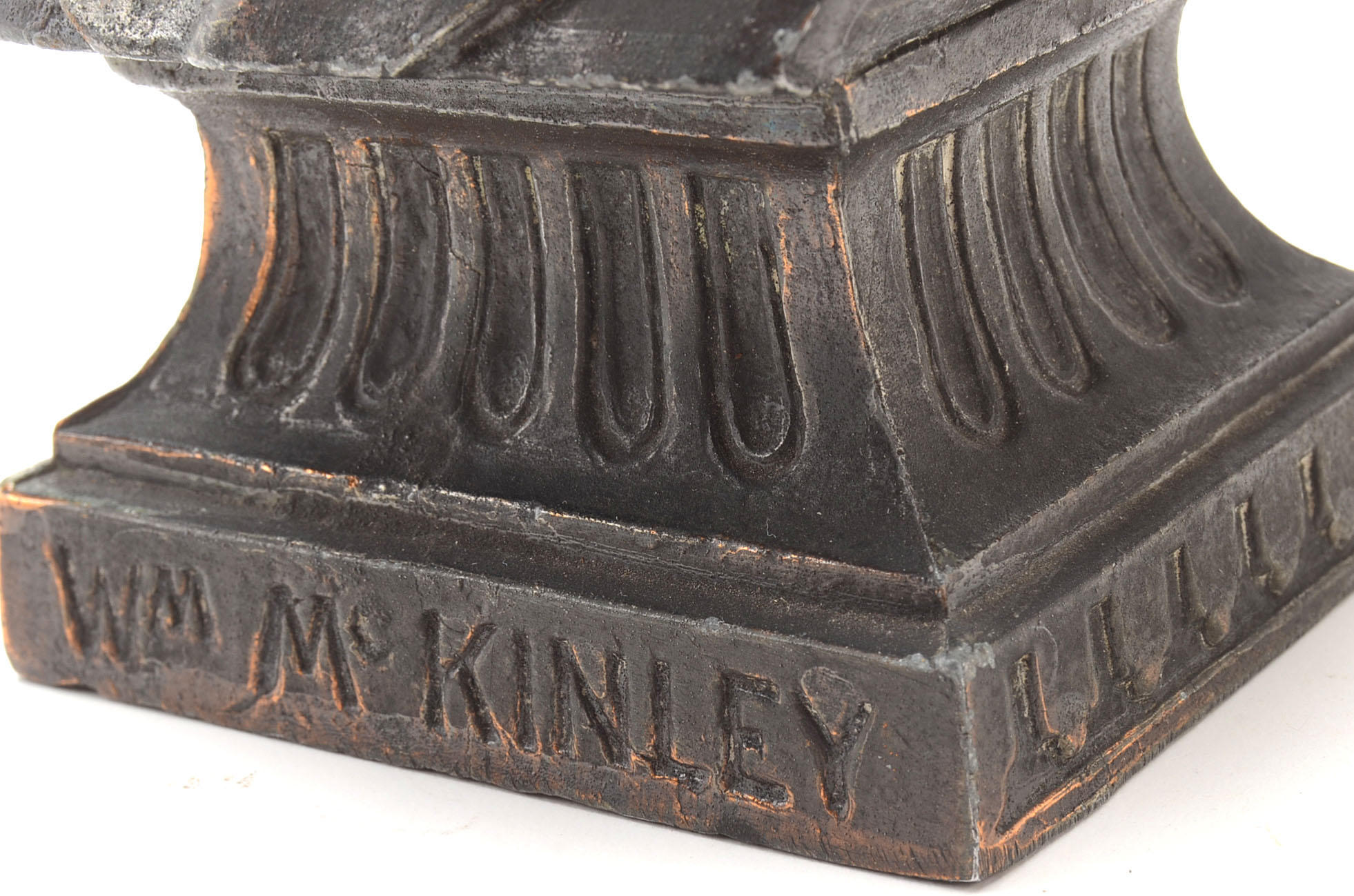 Cast Metal Bank Building with a Bust of Wm. McKinley