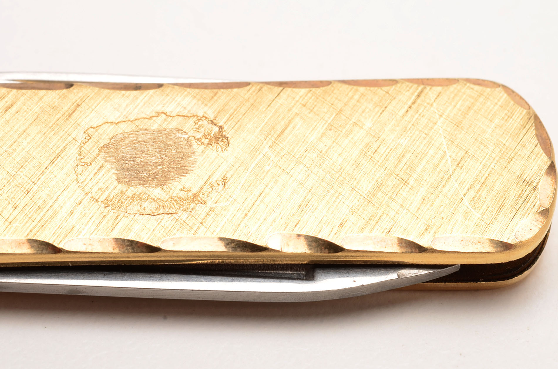 Sterling Silver Eagle Scott Ring and a Gold Tone Pocket Knife