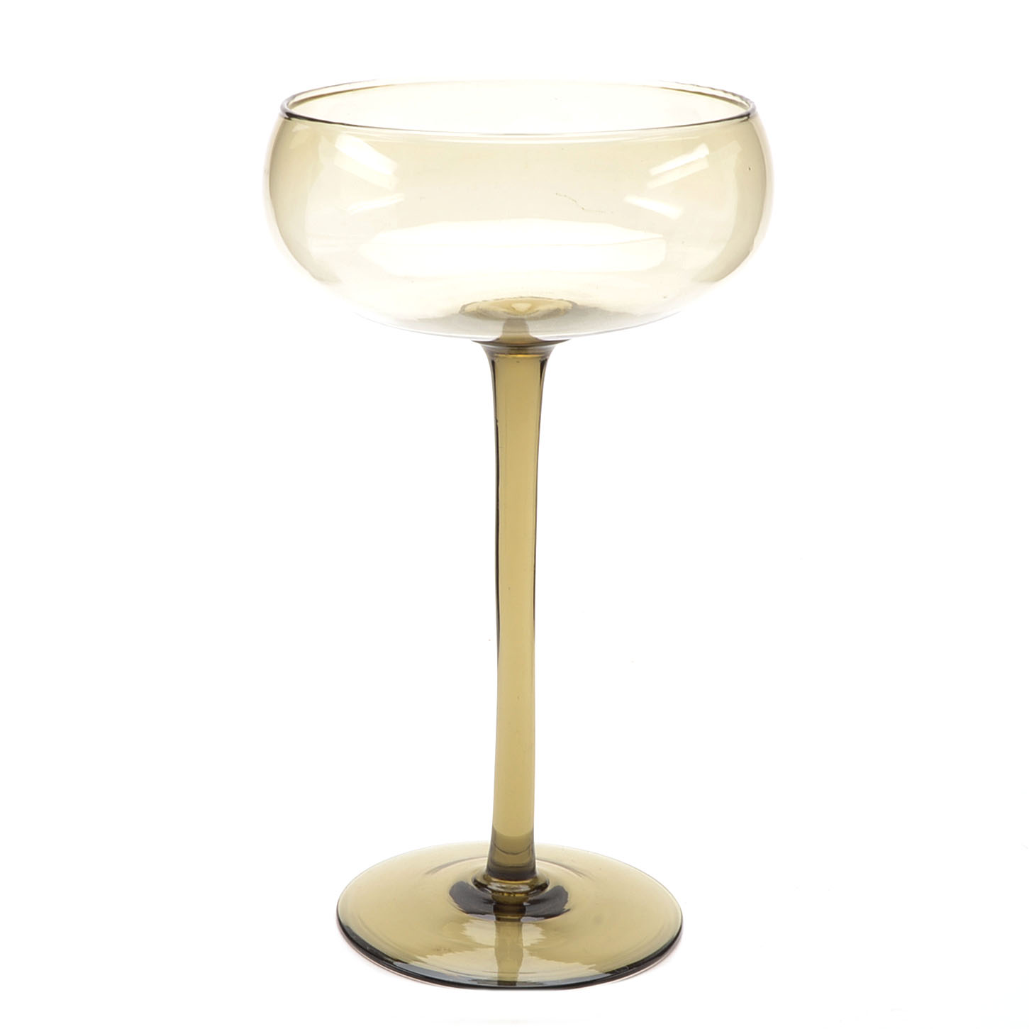 Vintage Smoked Glass Pedestal Bowl